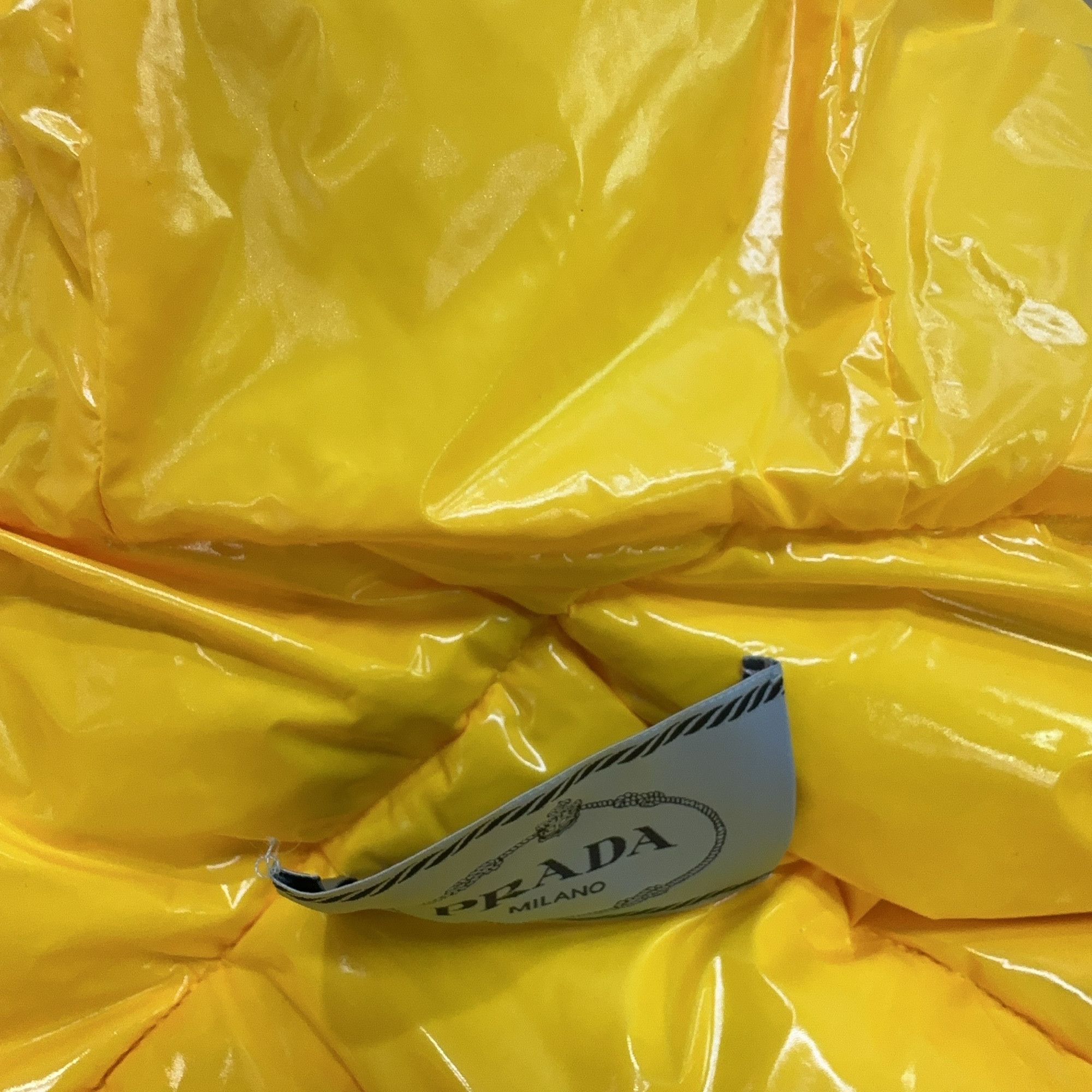 Prada Prada Yellow Logo Down Jacket Size 40 Size S / US 4 / IT 40 - 5 Thumbnail