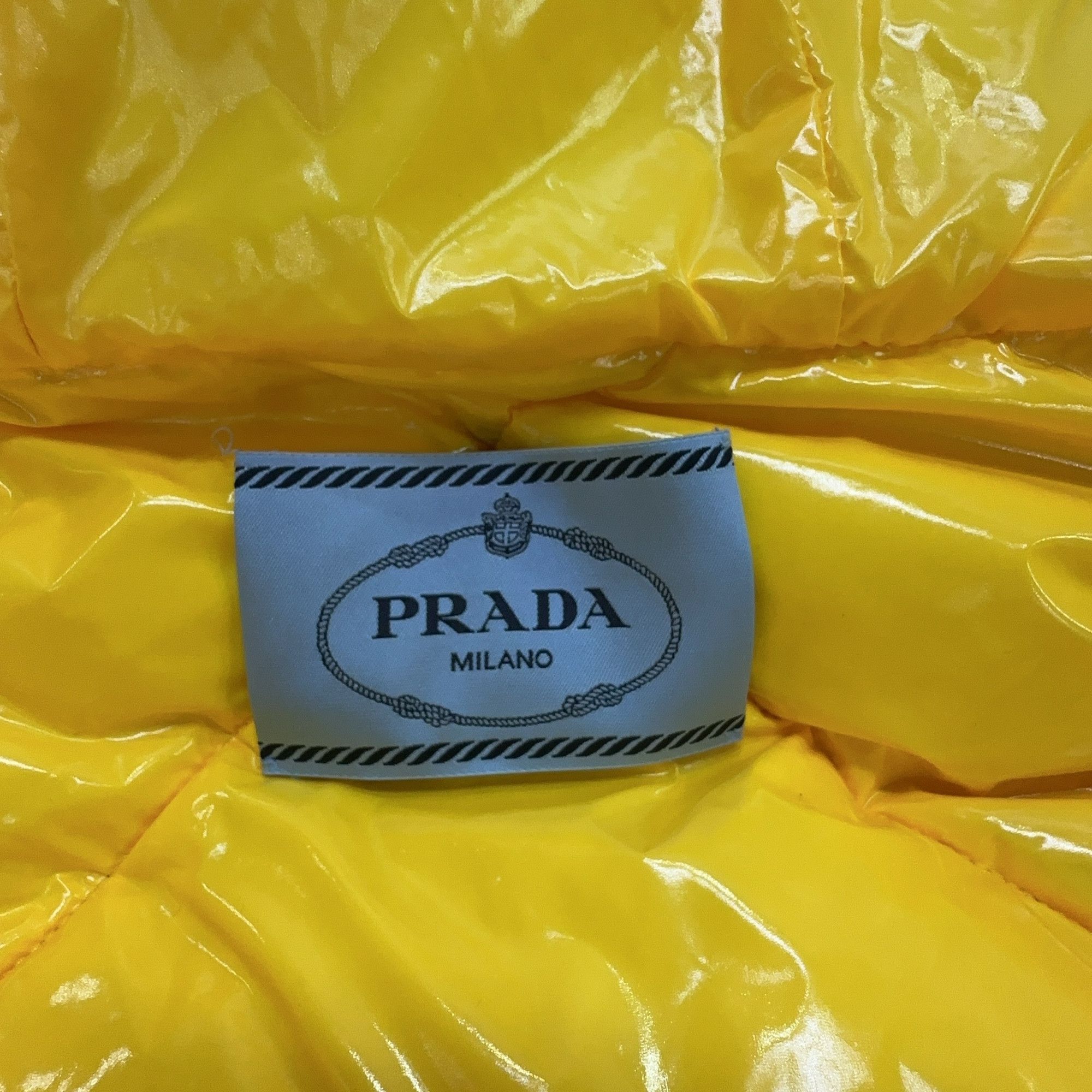 Prada Prada Yellow Logo Down Jacket Size 40 Size S / US 4 / IT 40 - 6 Thumbnail