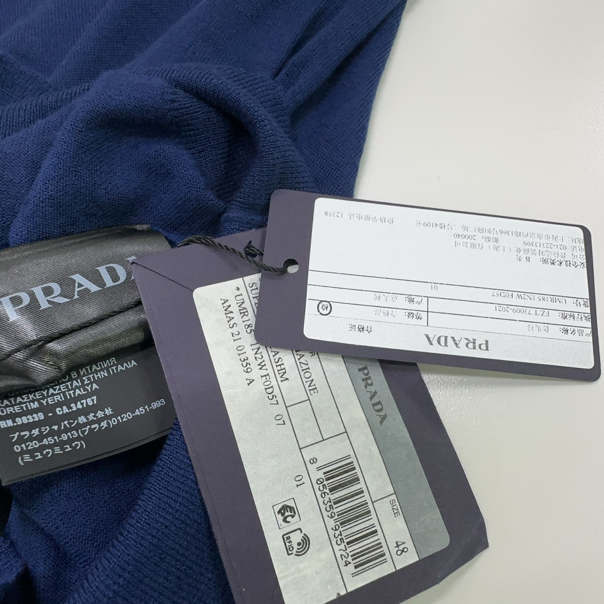 Prada Prada Blue Turtleneck Sweater Size M Size US M / EU 48-50 / 2 - 4 Thumbnail