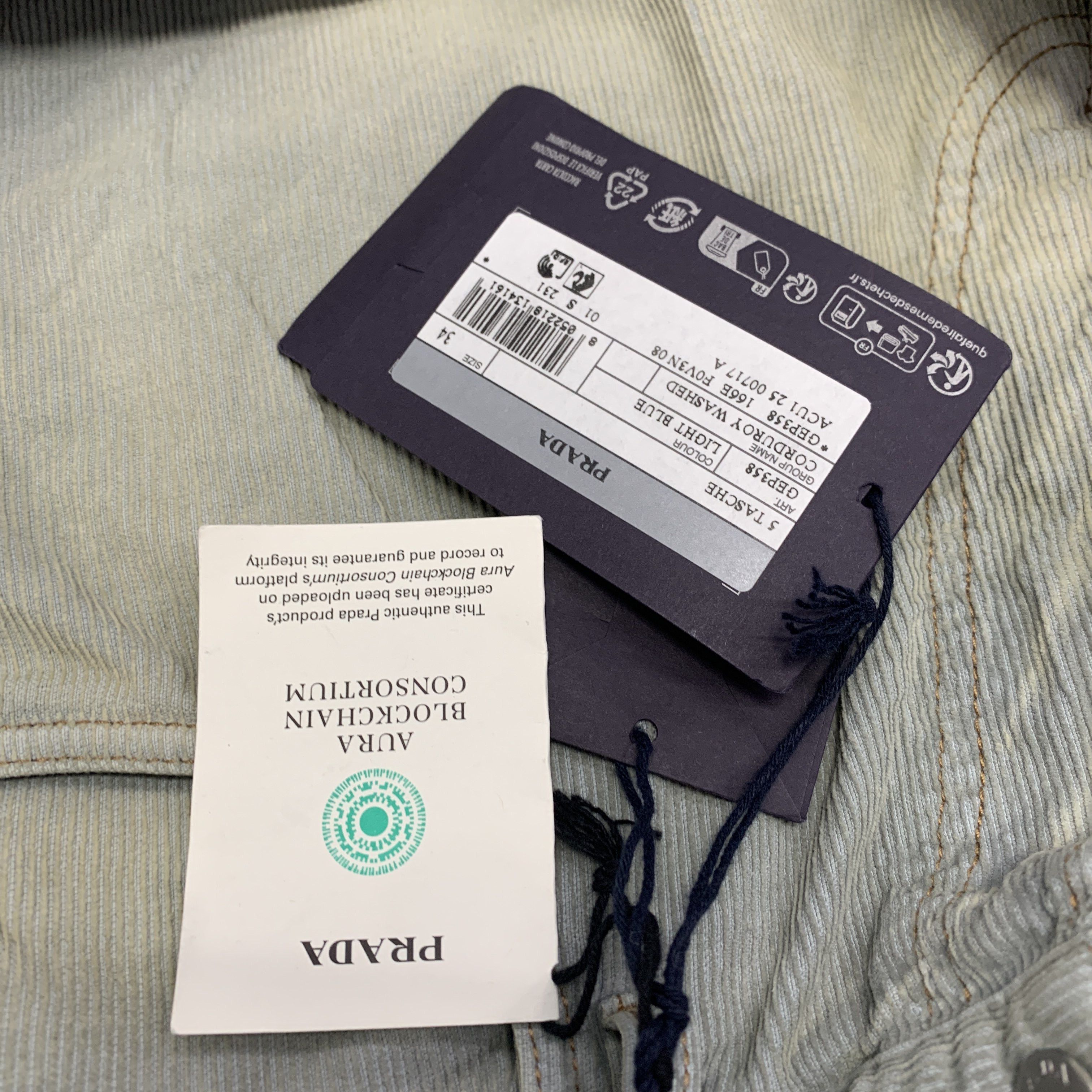 Prada Prada Washed Corduroy Pants Size 34 Size US 34 / EU 50 - 4 Thumbnail
