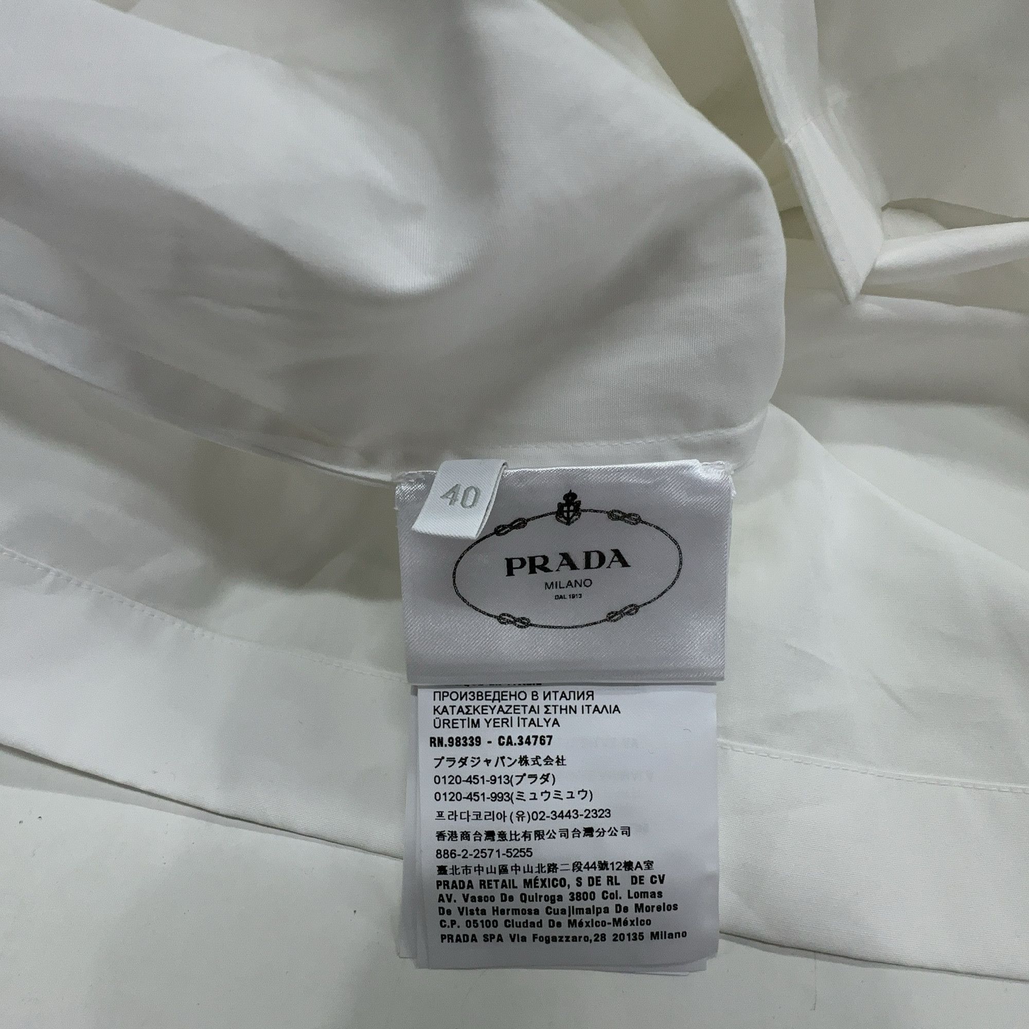 Prada Prada Logo Patch Button Up Shirt Size 40 Size S / US 4 / IT 40 - 3 Thumbnail