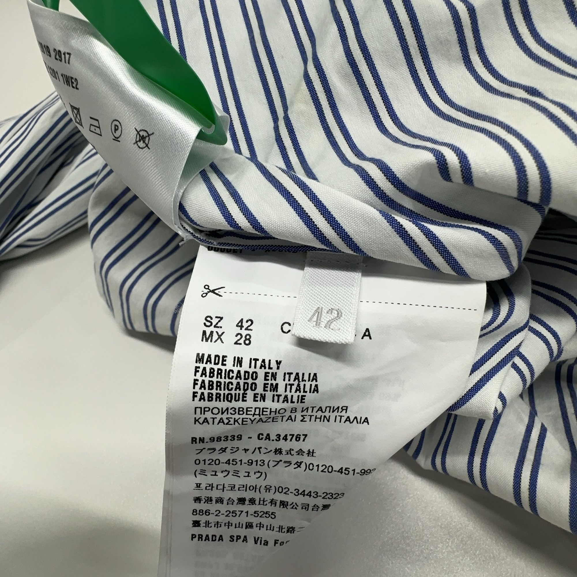 Prada Prada Striped Cotton Button Up Shirt Size 42 Size M / US 6-8 / IT 42-44 - 3 Thumbnail
