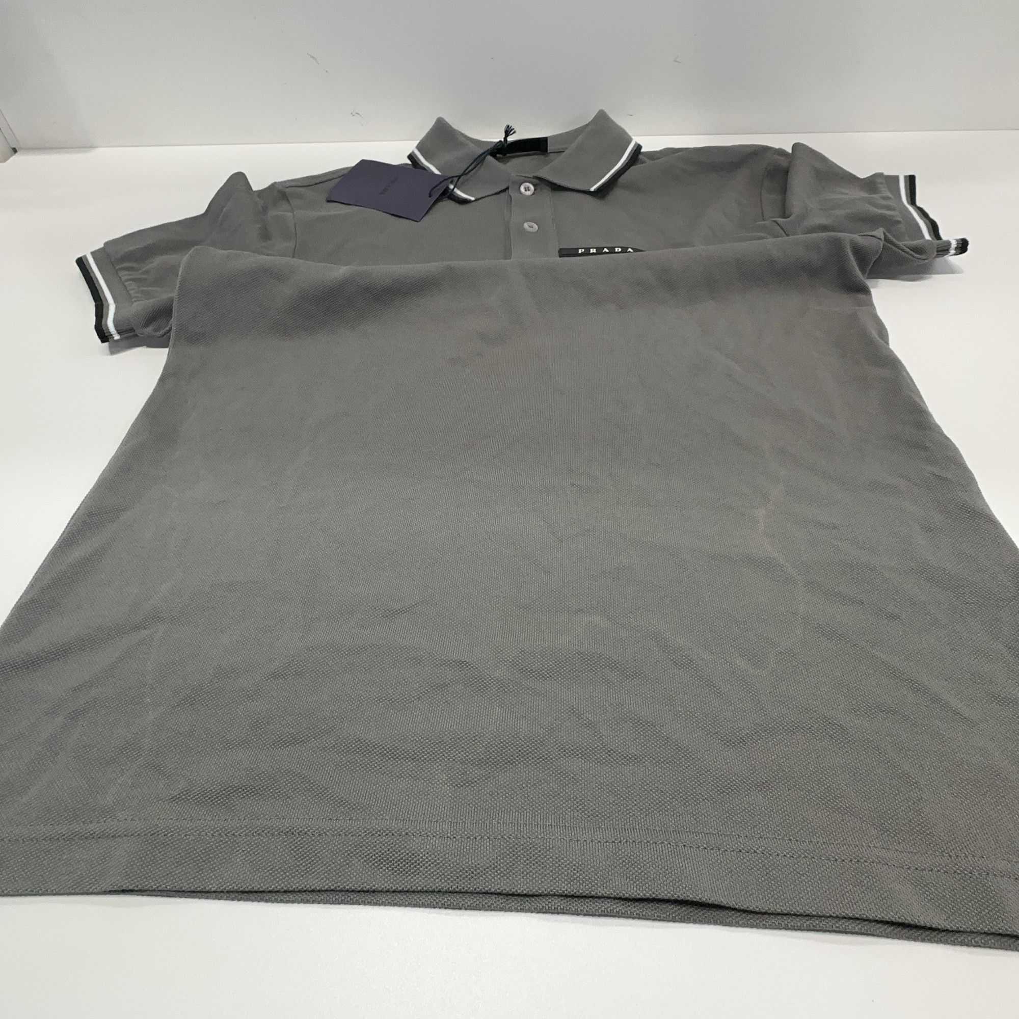 Prada Prada Striped Collar Polo Size S Size US S / EU 44-46 / 1 - 7 Thumbnail
