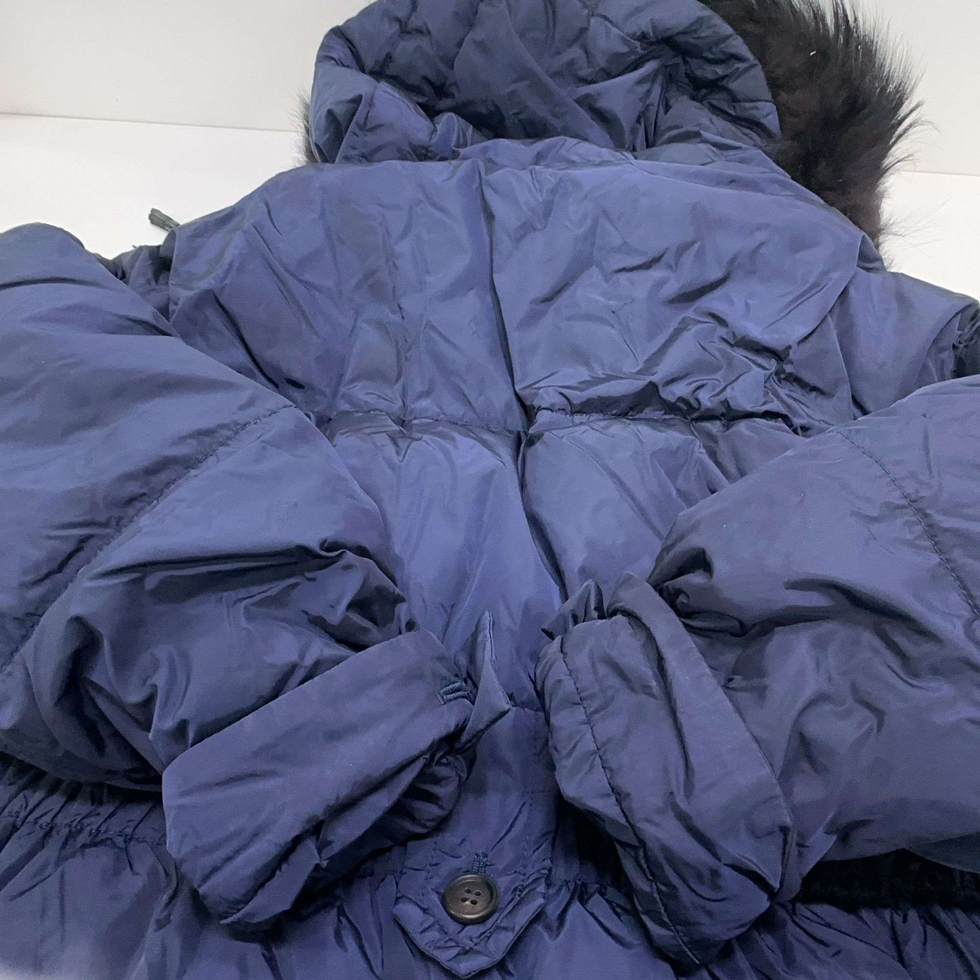 Prada Prada Fur Hooded Down Jacket Navy Size 40 Size S / US 4 / IT 40 - 14 Thumbnail