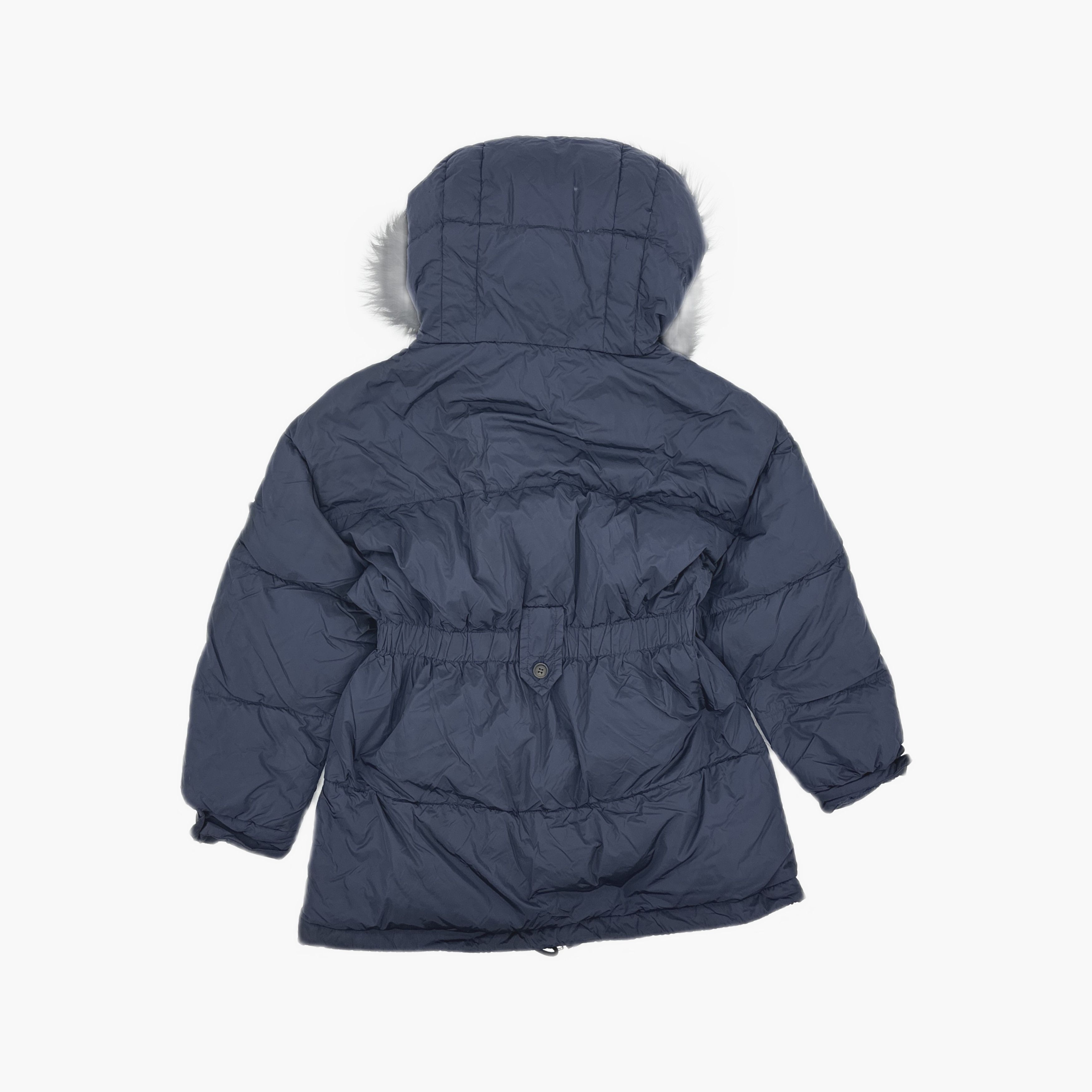 Prada Prada Fur Hooded Down Jacket Navy Size 40 Size S / US 4 / IT 40 - 2 Thumbnail