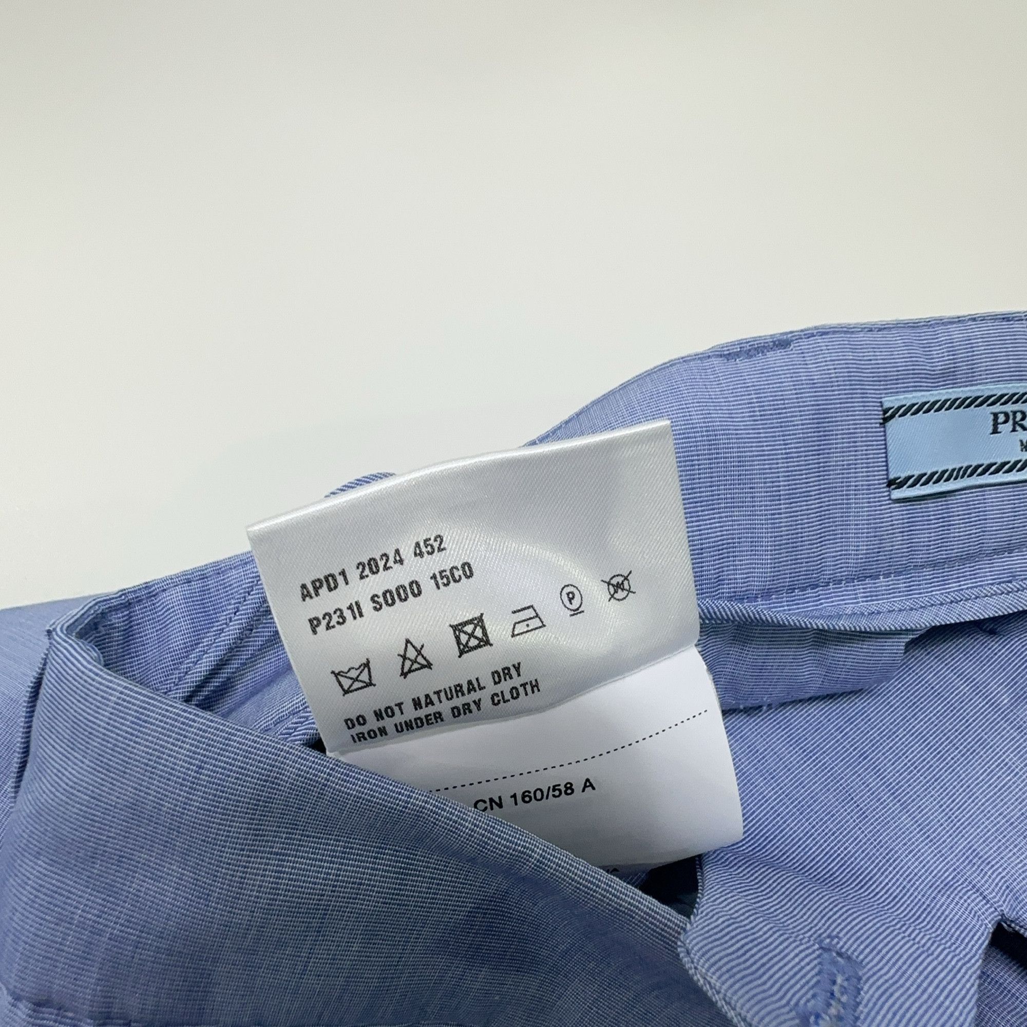 Prada Prada Blue Cotton Shorts Size 36 Size 25" / US 0 / IT 36 - 6 Thumbnail