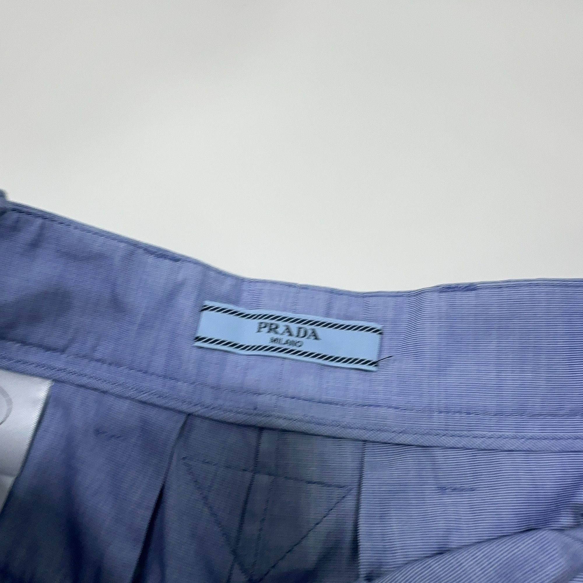 Prada Prada Blue Cotton Shorts Size 36 Size 25" / US 0 / IT 36 - 4 Thumbnail