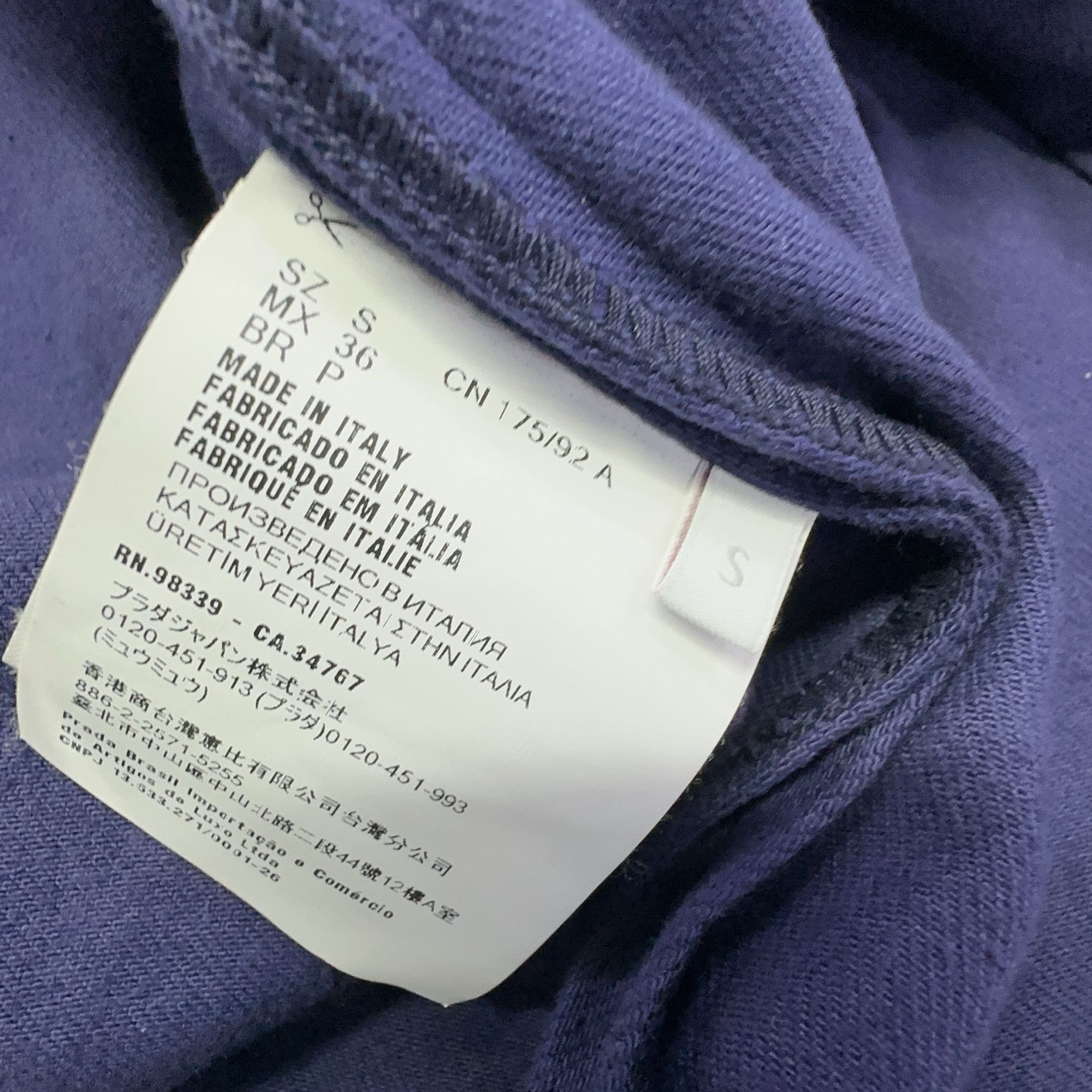 Prada Prada Distressed Denim Zip-Up Jacket Size S Size US S / EU 44-46 / 1 - 4 Thumbnail