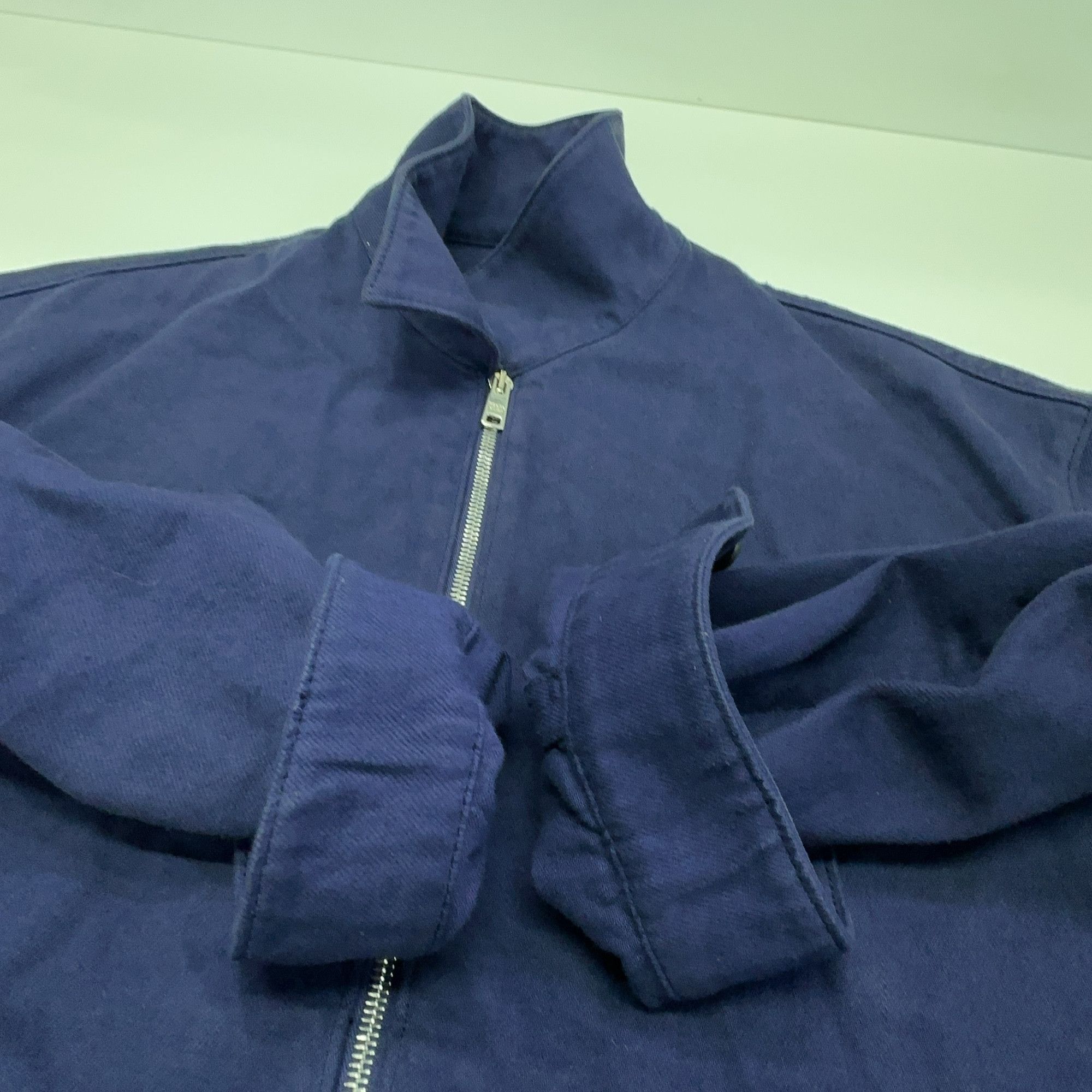 Prada Prada Distressed Denim Zip-Up Jacket Size S Size US S / EU 44-46 / 1 - 11 Thumbnail