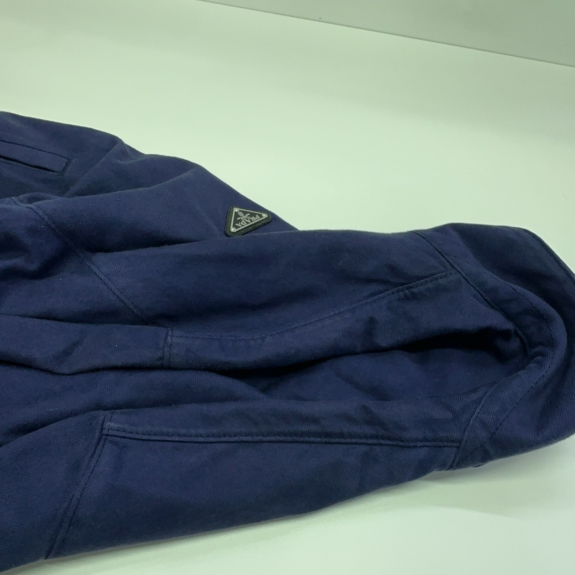 Prada Prada Distressed Denim Zip-Up Jacket Size S Size US S / EU 44-46 / 1 - 15 Thumbnail
