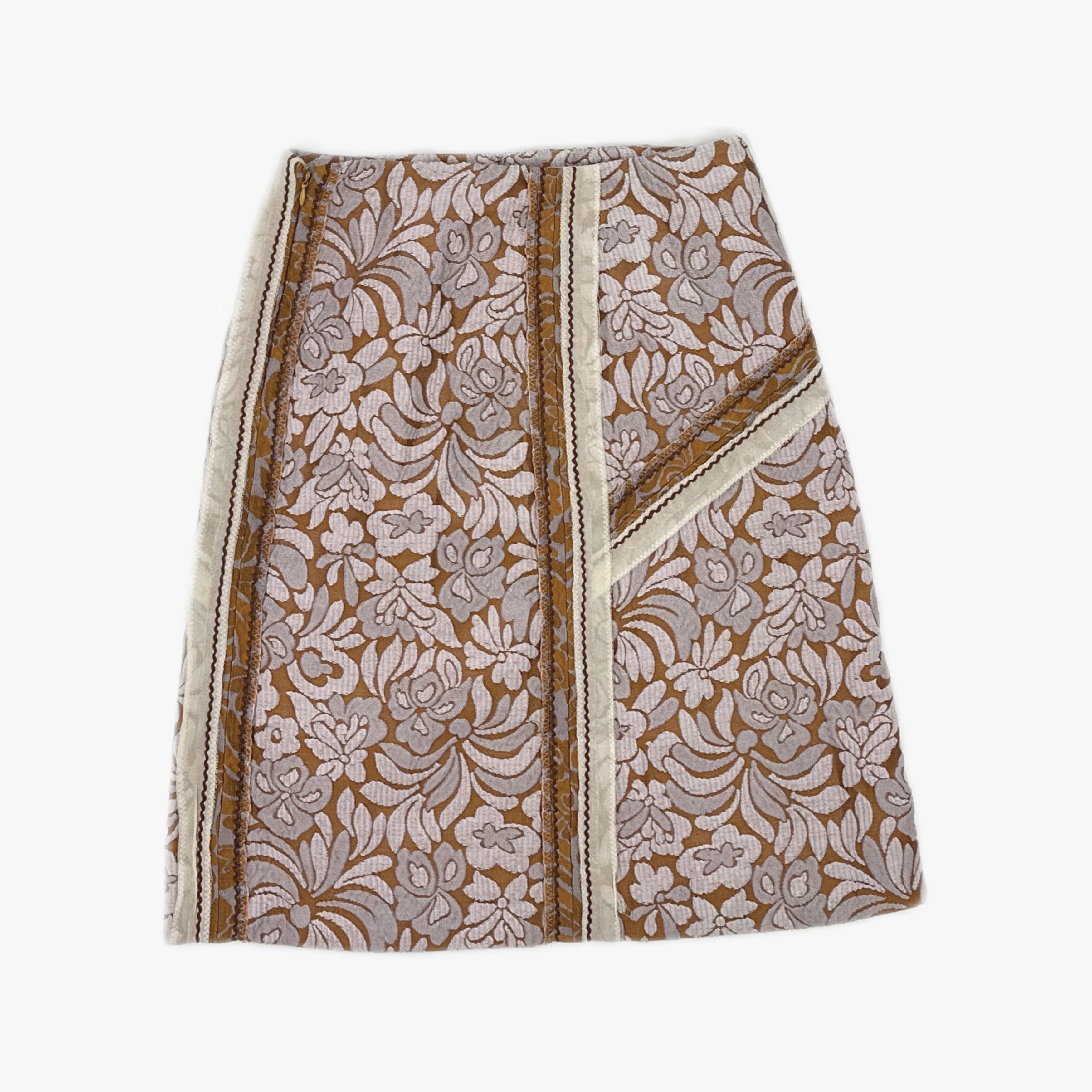 Prada Prada Floral Jacquard Mini Skirt Size 40 Size 27" / US 4 / IT 40 - 2 Thumbnail