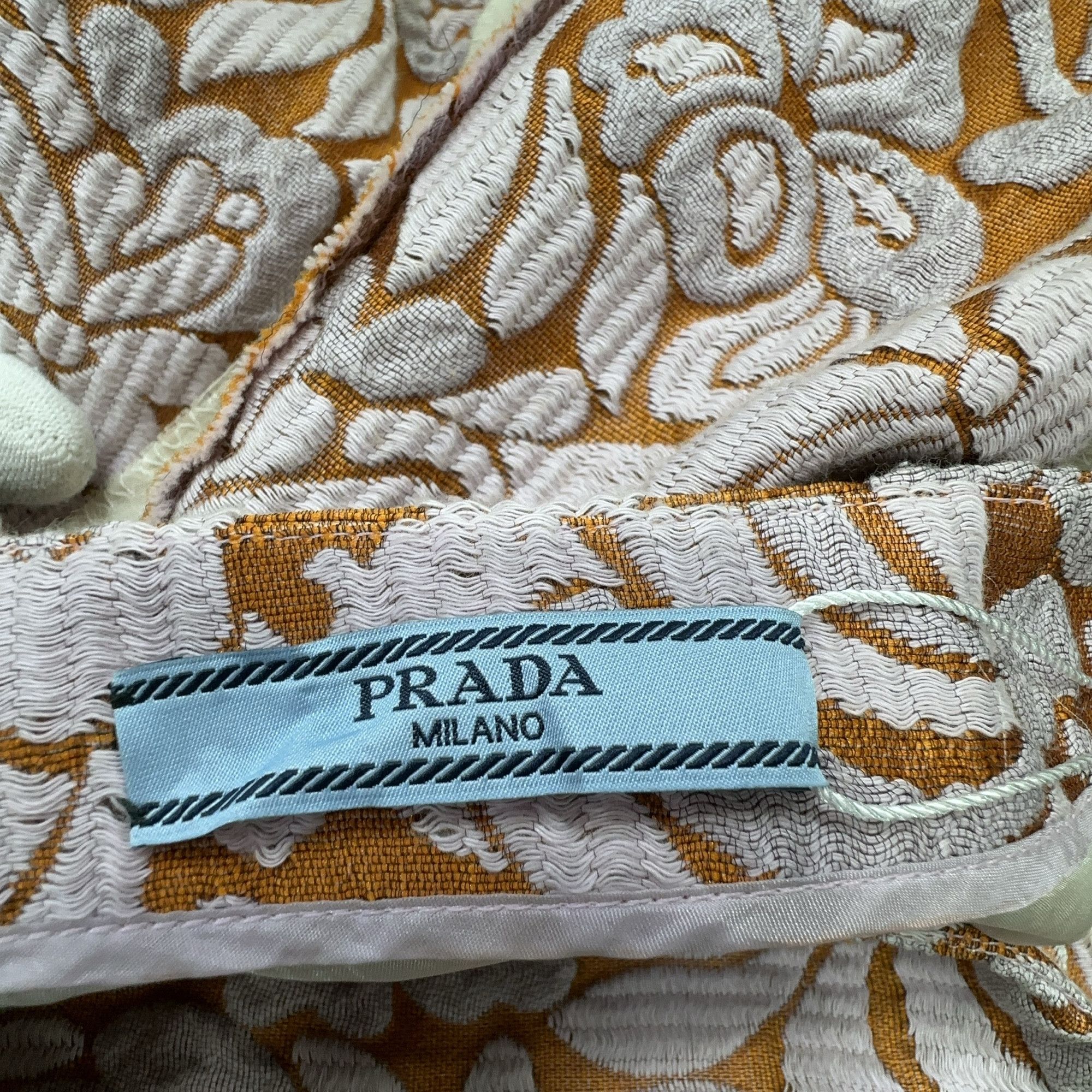 Prada Prada Floral Jacquard Mini Skirt Size 40 Size 27" / US 4 / IT 40 - 6 Thumbnail