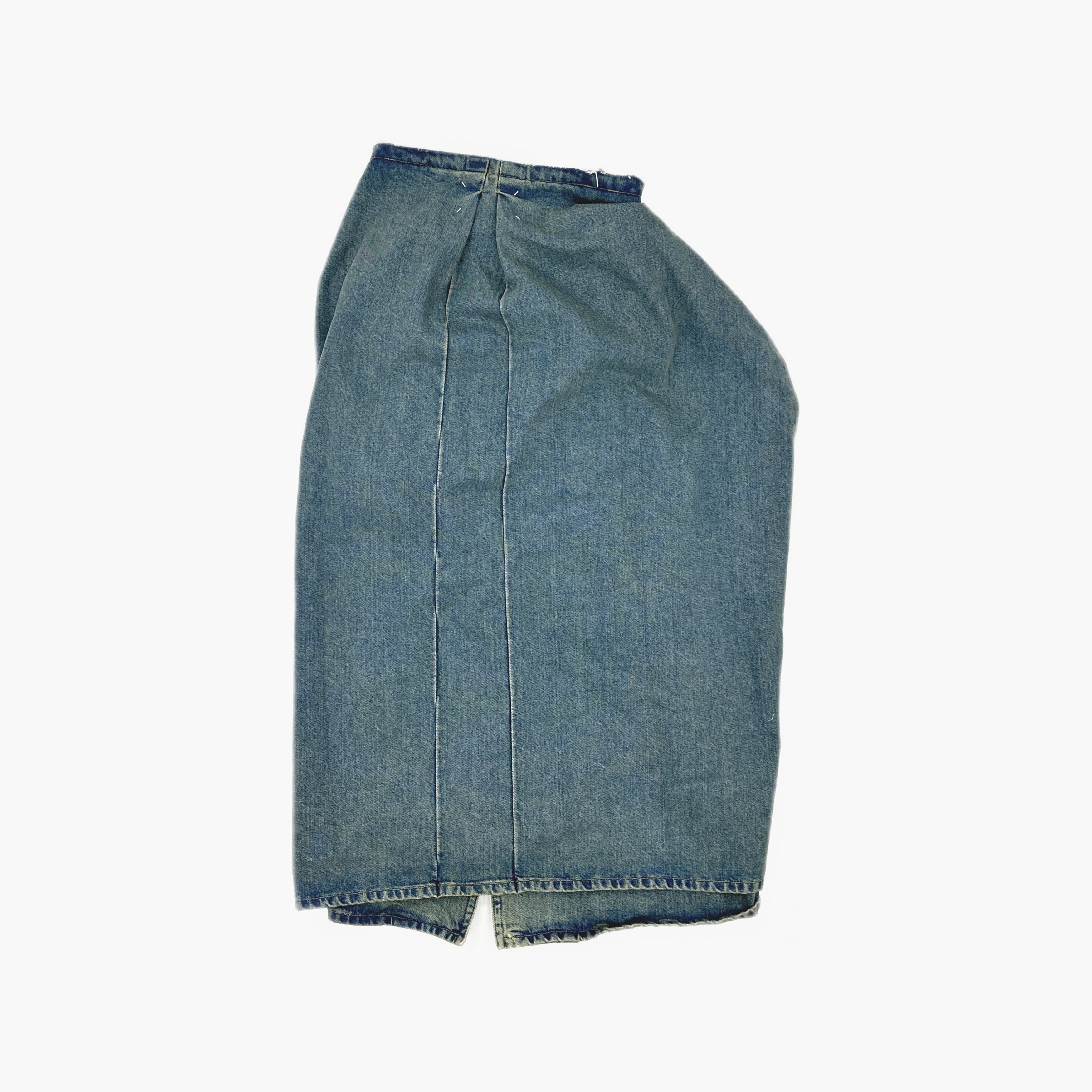 Maison Margiela Maison Margiela Distressed Denim Midi Skirt Size 38 Size 26" / US 2 / IT 38 - 2 Thumbnail