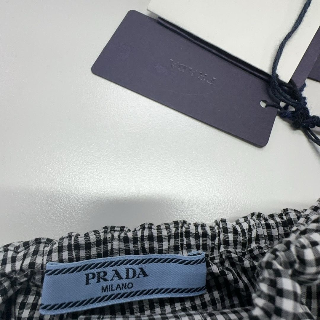 Prada Prada Gingham Check Tube Top Size 42 Size M / US 6-8 / IT 42-44 - 6 Thumbnail