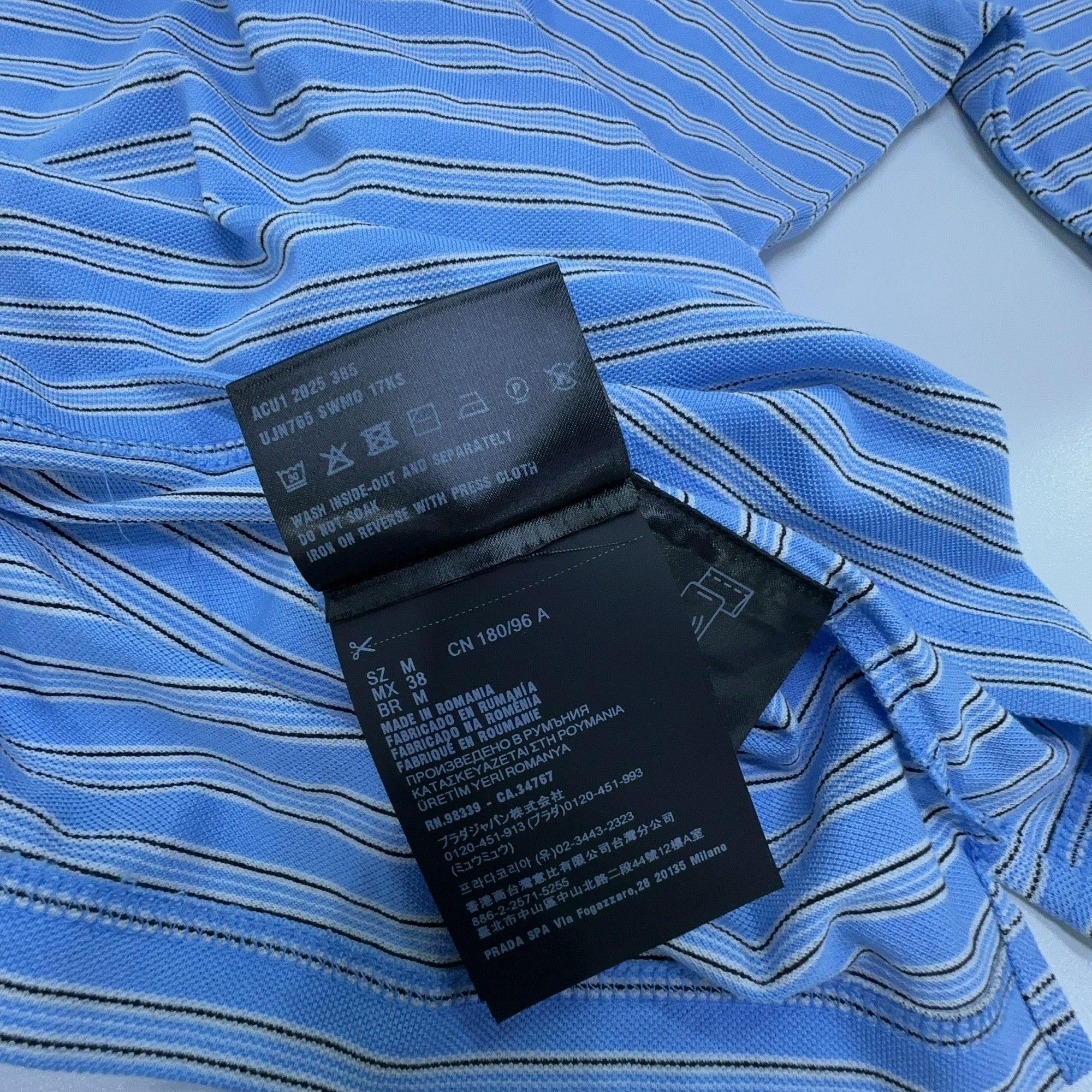 Prada Prada Striped Polo Shirt Size M Size US M / EU 48-50 / 2 - 3 Thumbnail