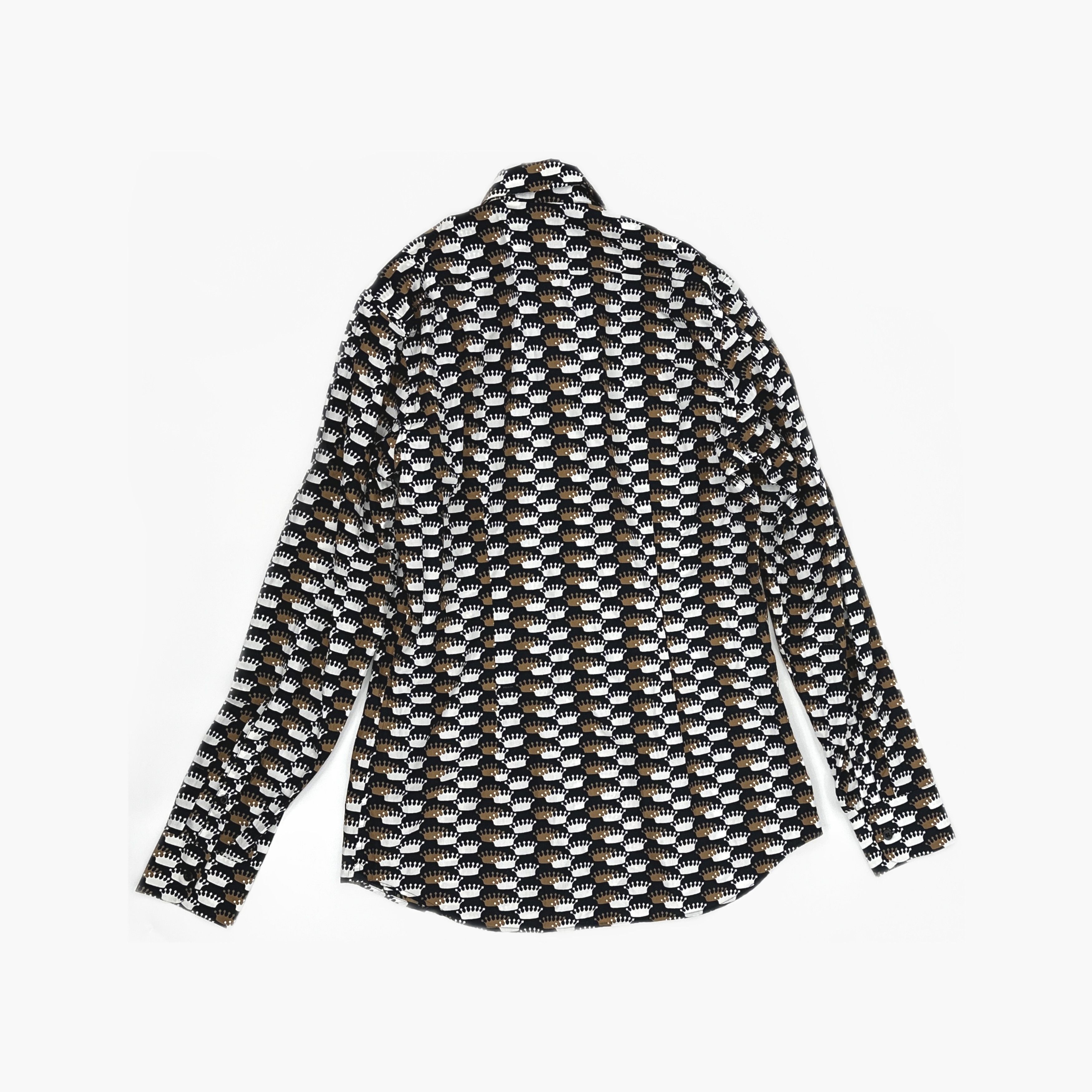 Prada Prada Crown Print Button Up Shirt Size M Size US XXS / EU 40 - 2 Thumbnail