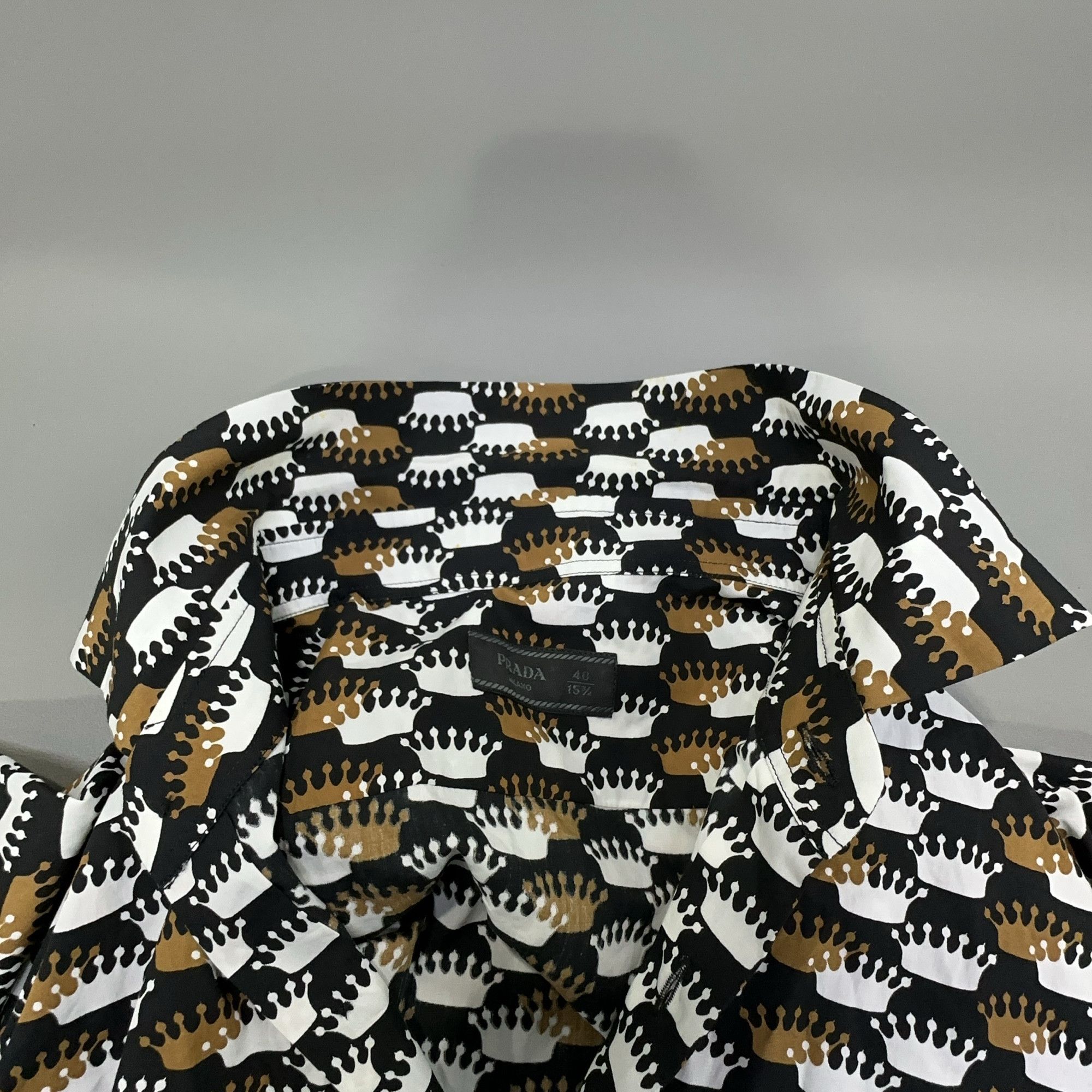 Prada Prada Crown Print Button Up Shirt Size M Size US XXS / EU 40 - 5 Thumbnail
