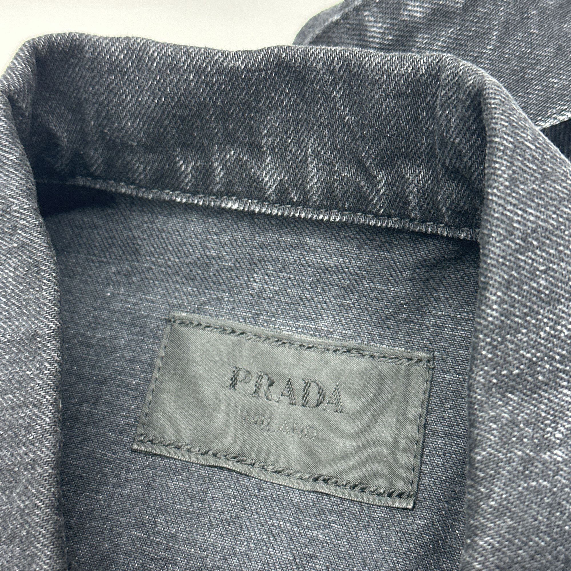 Prada Prada Logo Patch Denim Jacket Size M Size US M / EU 48-50 / 2 - 5 Thumbnail