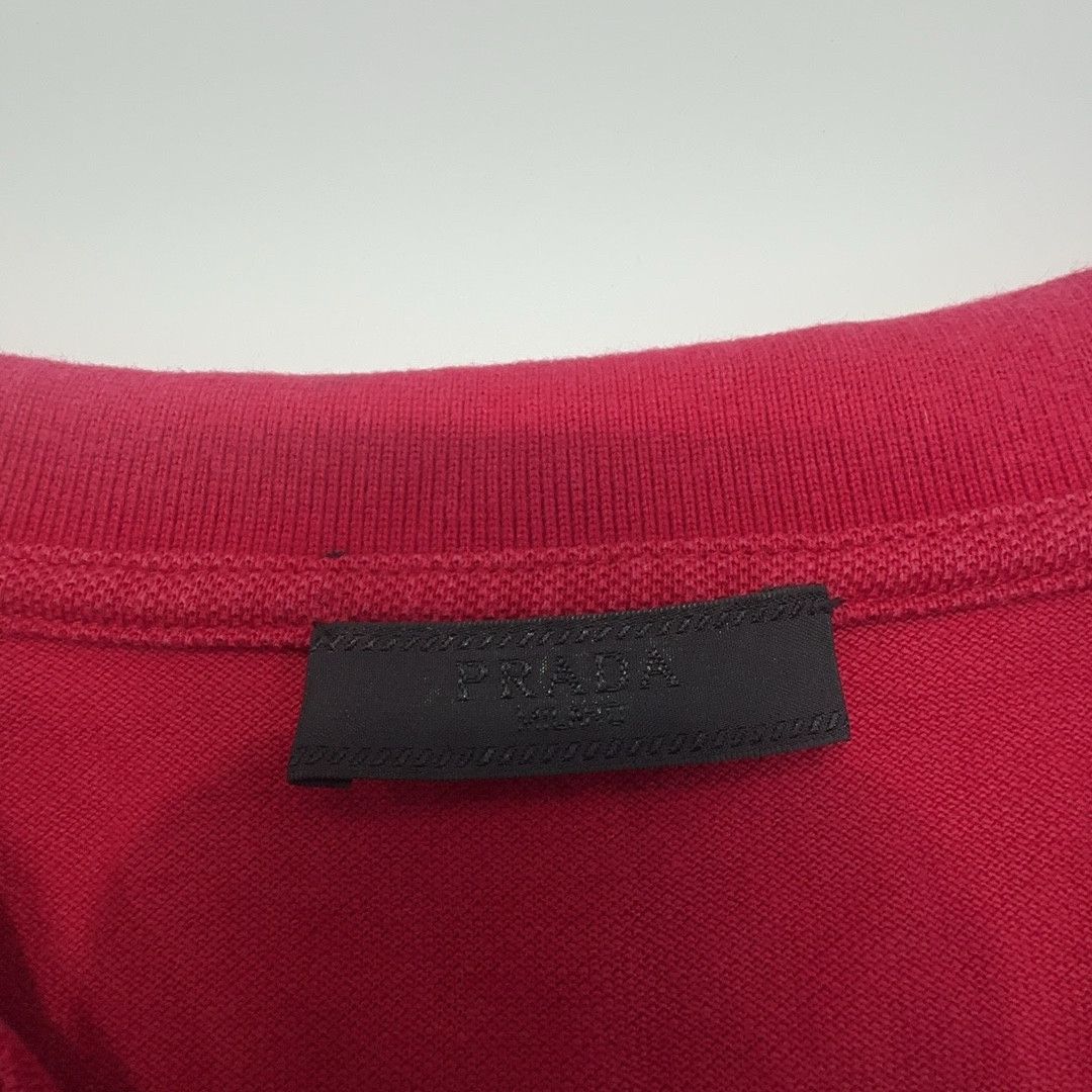 Prada Prada Red Cotton Polo Shirt Size XL Size US XL / EU 56 / 4 - 3 Thumbnail