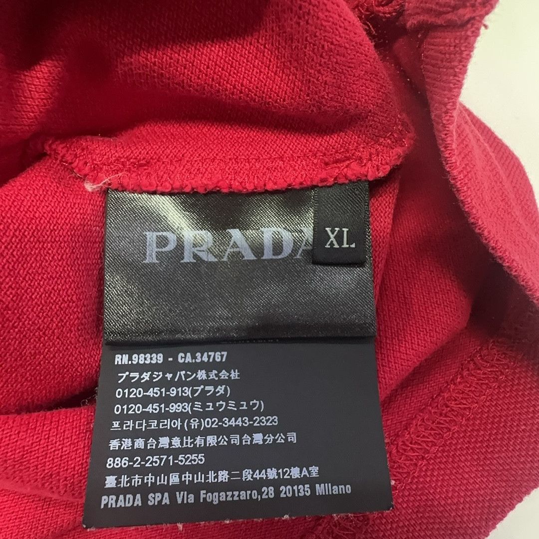 Prada Prada Red Cotton Polo Shirt Size XL Size US XL / EU 56 / 4 - 4 Thumbnail