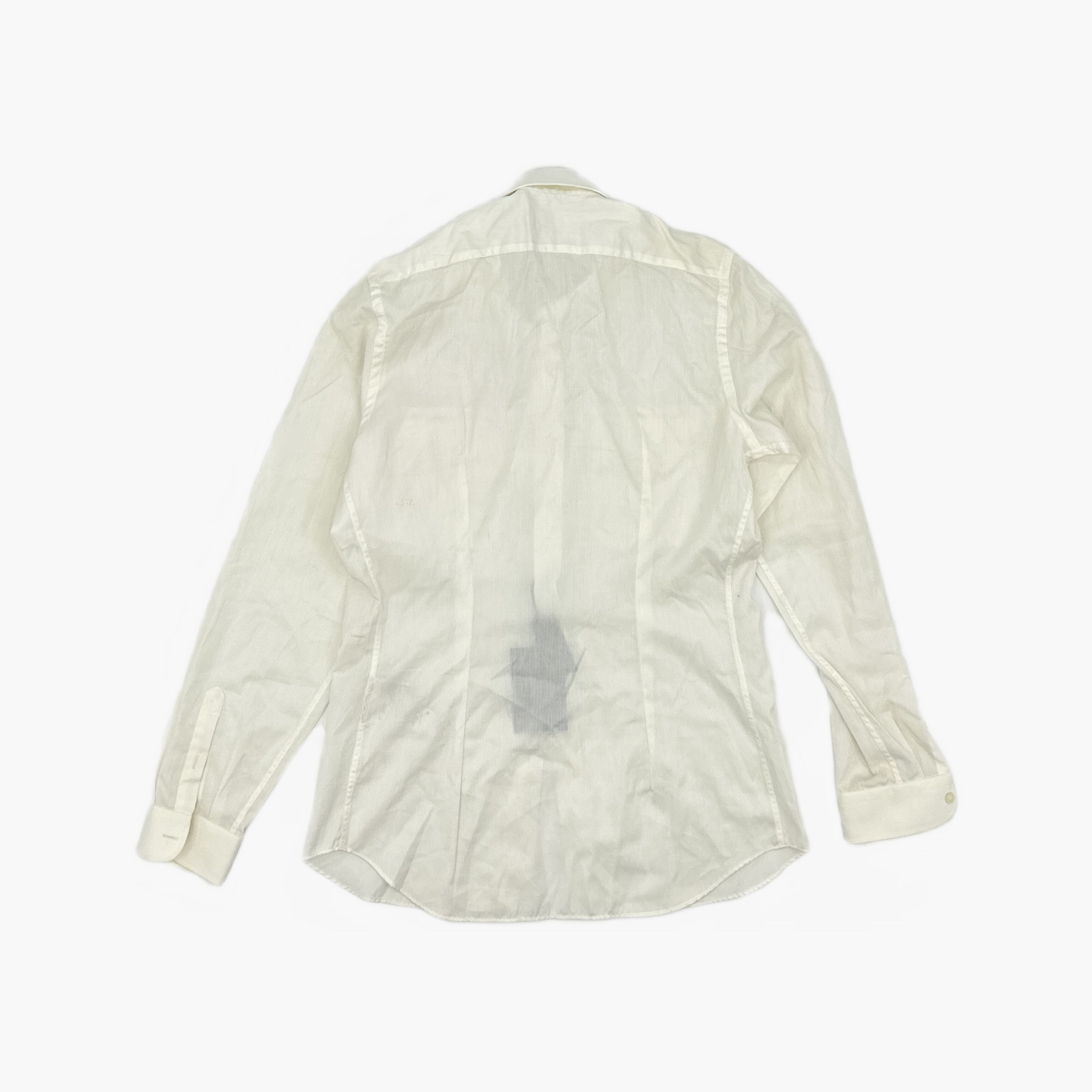 Prada Prada White Cotton Button Up Shirt Size M Size US XXS / EU 40 - 2 Thumbnail
