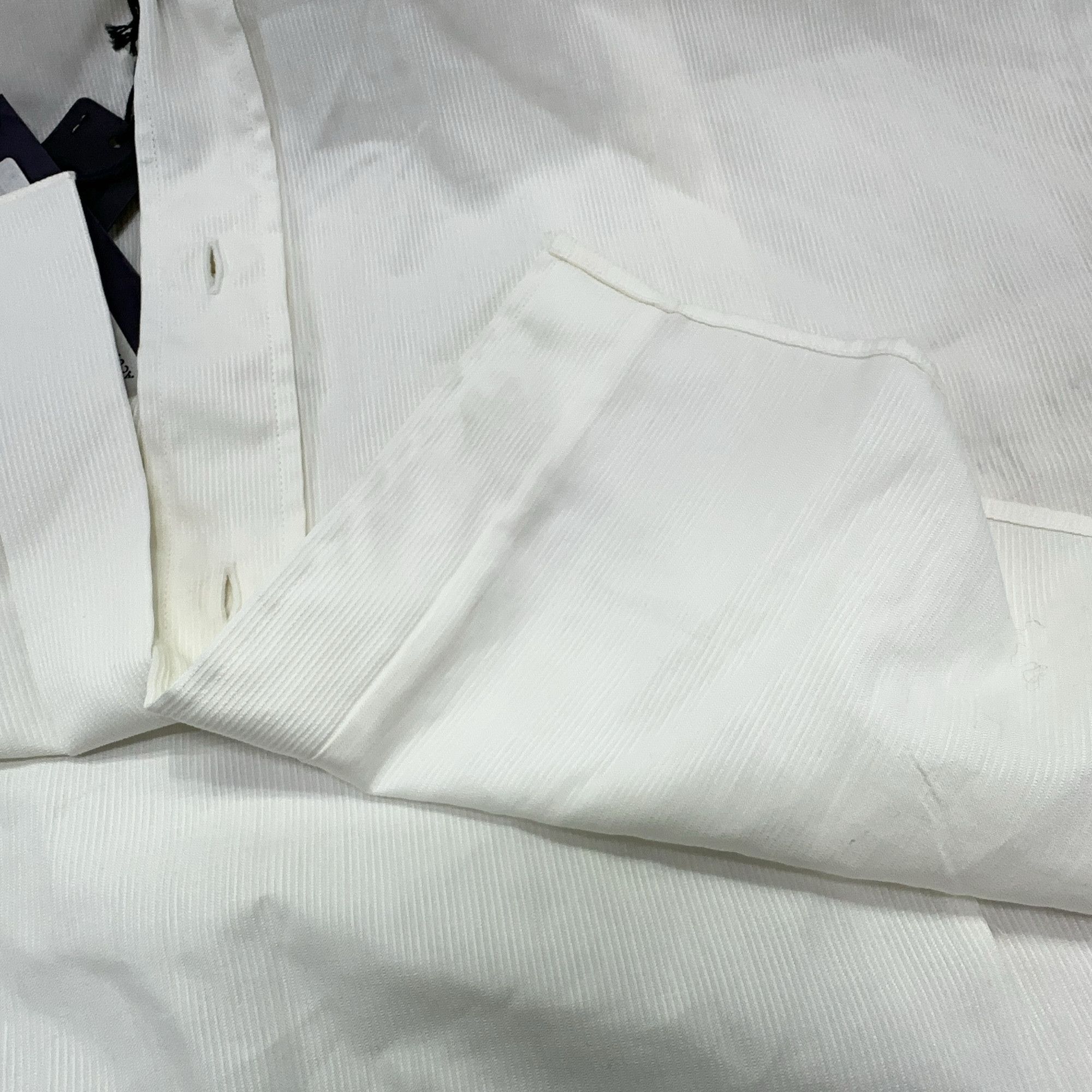 Prada Prada White Cotton Button Up Shirt Size M Size US XXS / EU 40 - 9 Thumbnail