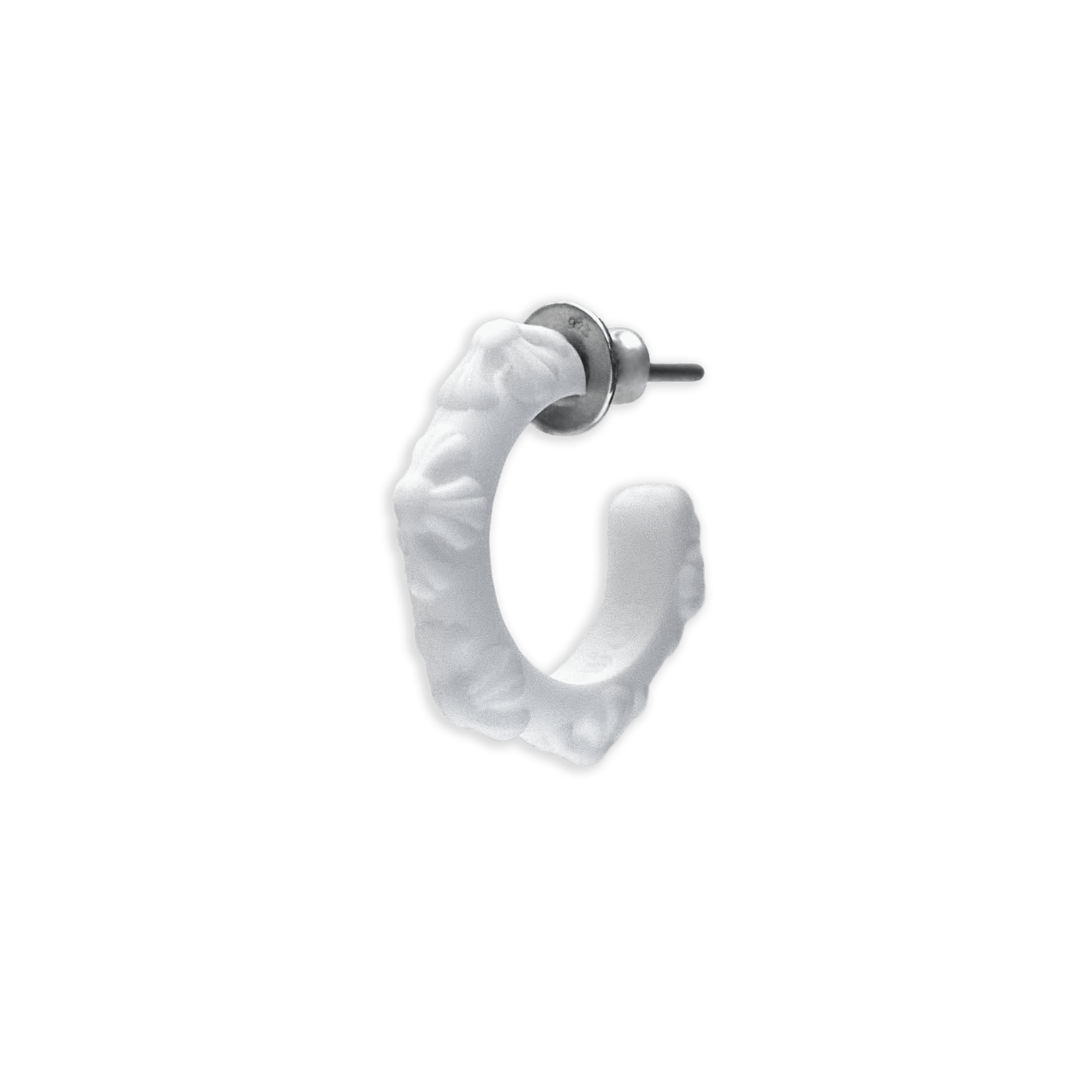 Chrome Hearts CH Cross Hoop Earring White Size ONE SIZE - 3 Thumbnail