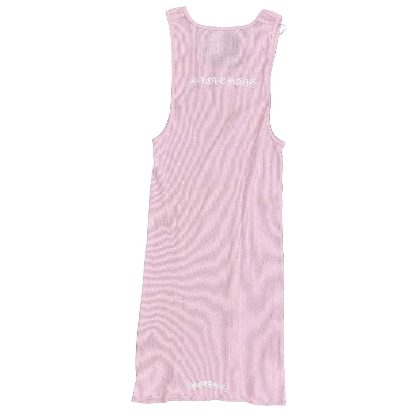 Chrome Hearts Love You Neck Logo Rib Tank Pink Size US L / EU 52-54 / 3 - 2 Thumbnail
