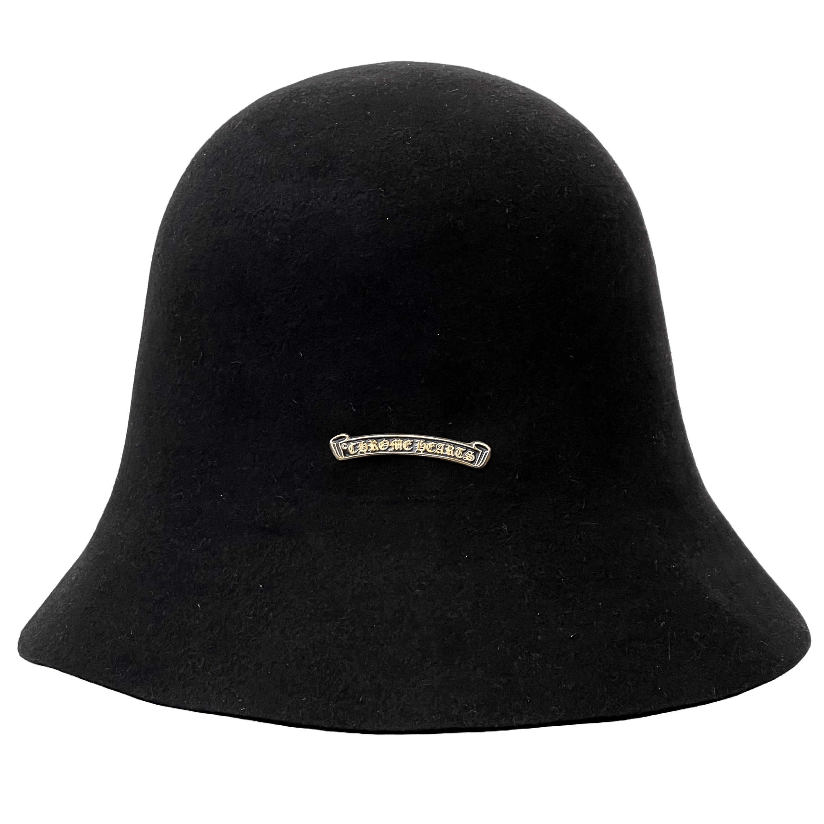 Chrome Hearts CH Leather Patch Felt Bucket Hat Black Size ONE SIZE - 2 Thumbnail