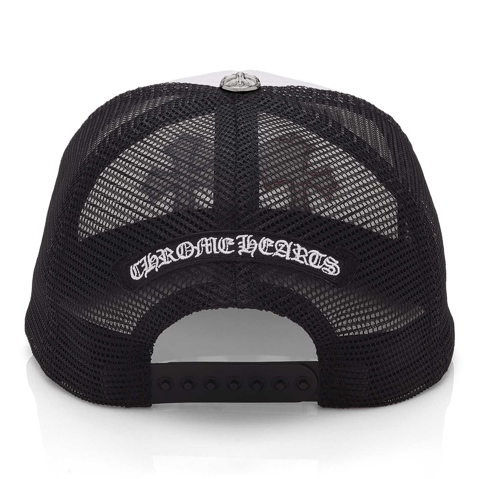 Chrome Hearts Leather Cemetery Cross Patch Trucker Hat Red/White/Blue Size ONE SIZE - 3 Thumbnail
