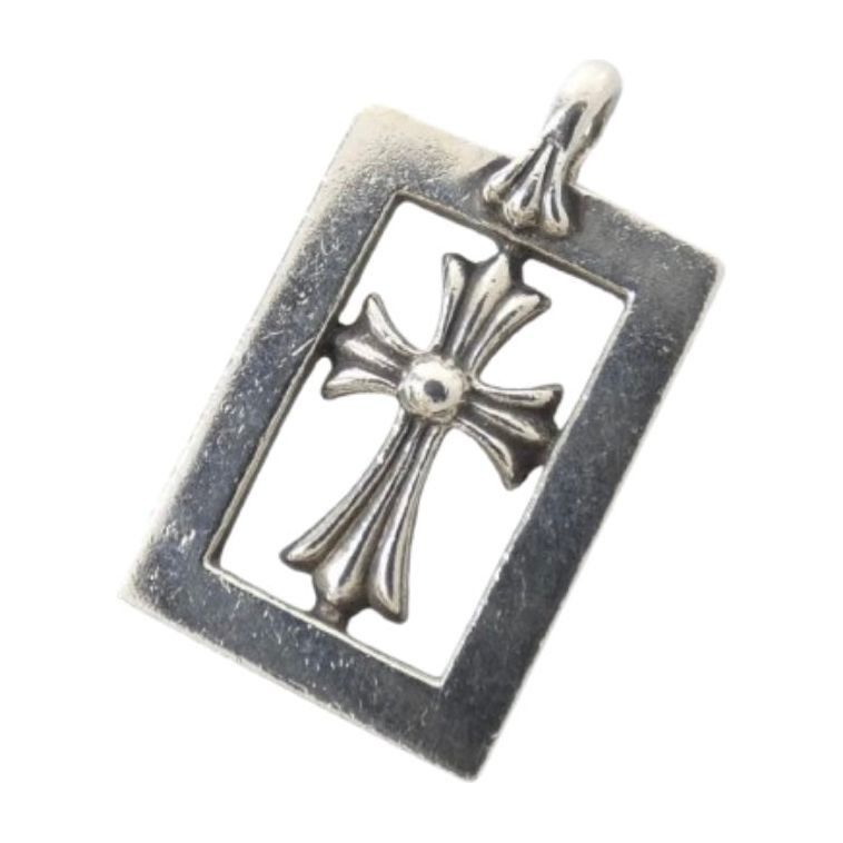 Chrome Hearts Silver Frame Cross Pendant Size ONE SIZE - 2 Thumbnail