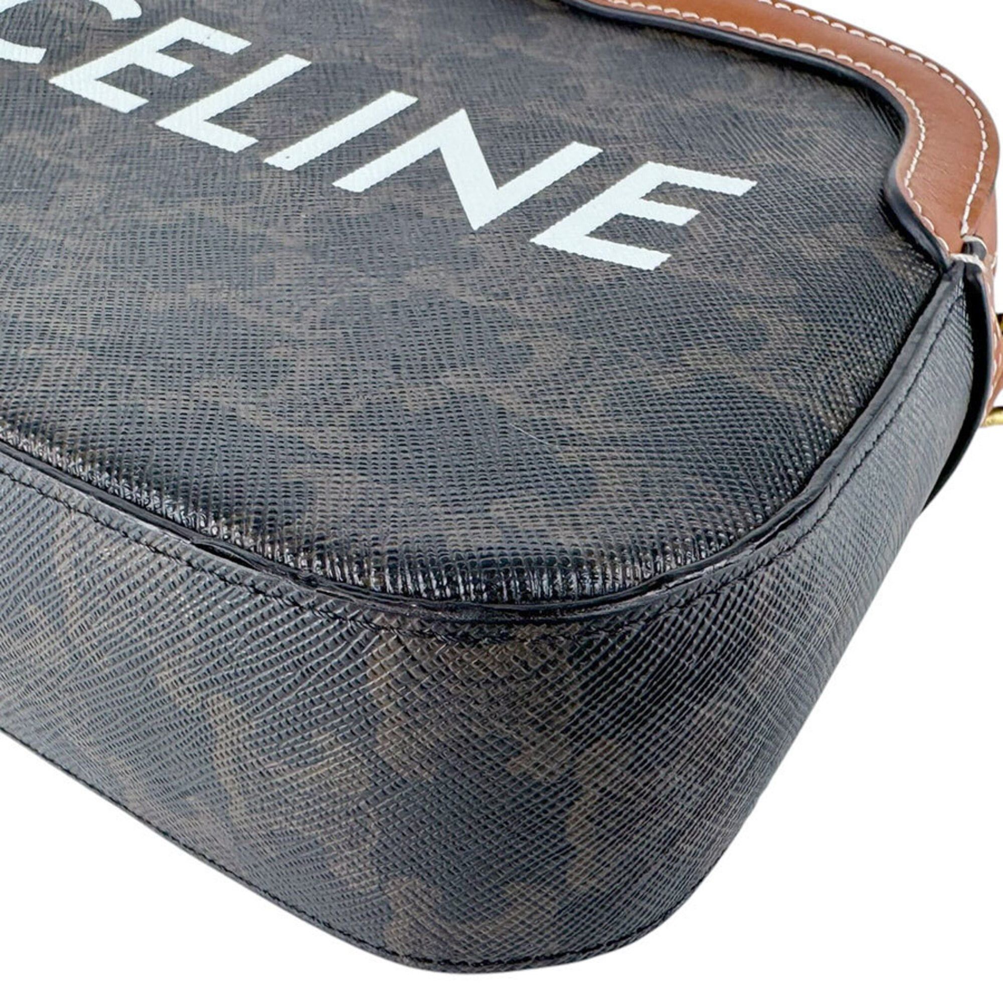 Celine Celine Triomphe Small Leather Camera Bag, Brown, Women's (z9605) Size ONE SIZE - 7 Thumbnail