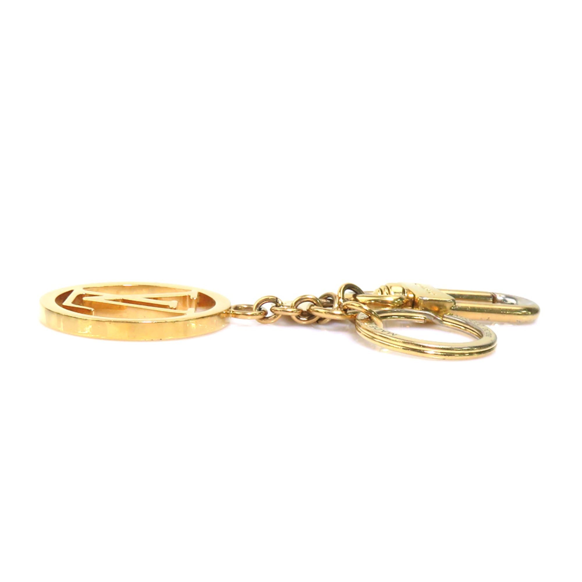 Louis Vuitton Louis Vuitton Charm Keychain Portefeuille LV Circle Metal Gold Men's Women's M68000 r11169i Size ONE SIZE - 3 Thumbnail