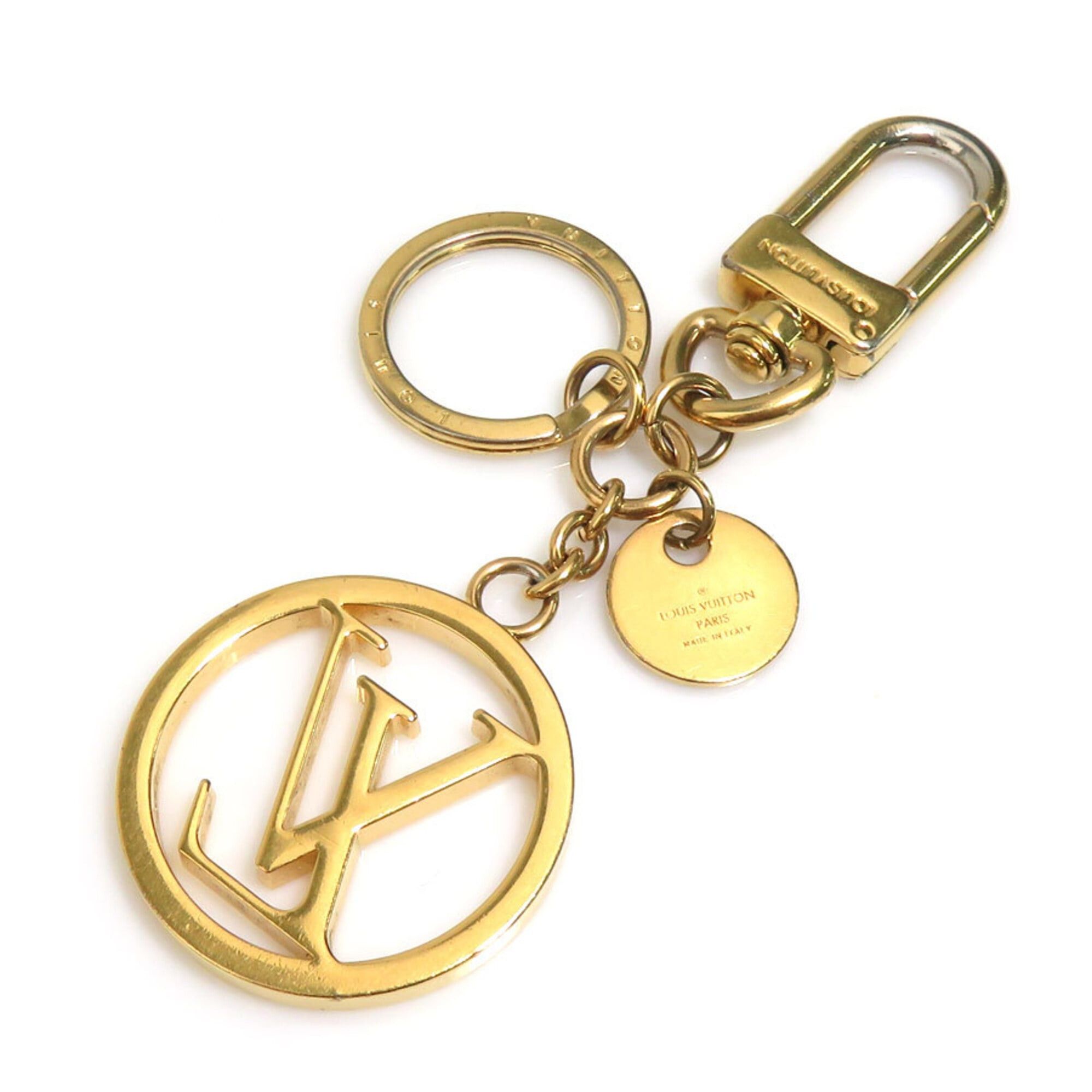 Louis Vuitton Louis Vuitton Charm Keychain Portefeuille LV Circle Metal Gold Men's Women's M68000 r11169i Size ONE SIZE - 4 Thumbnail