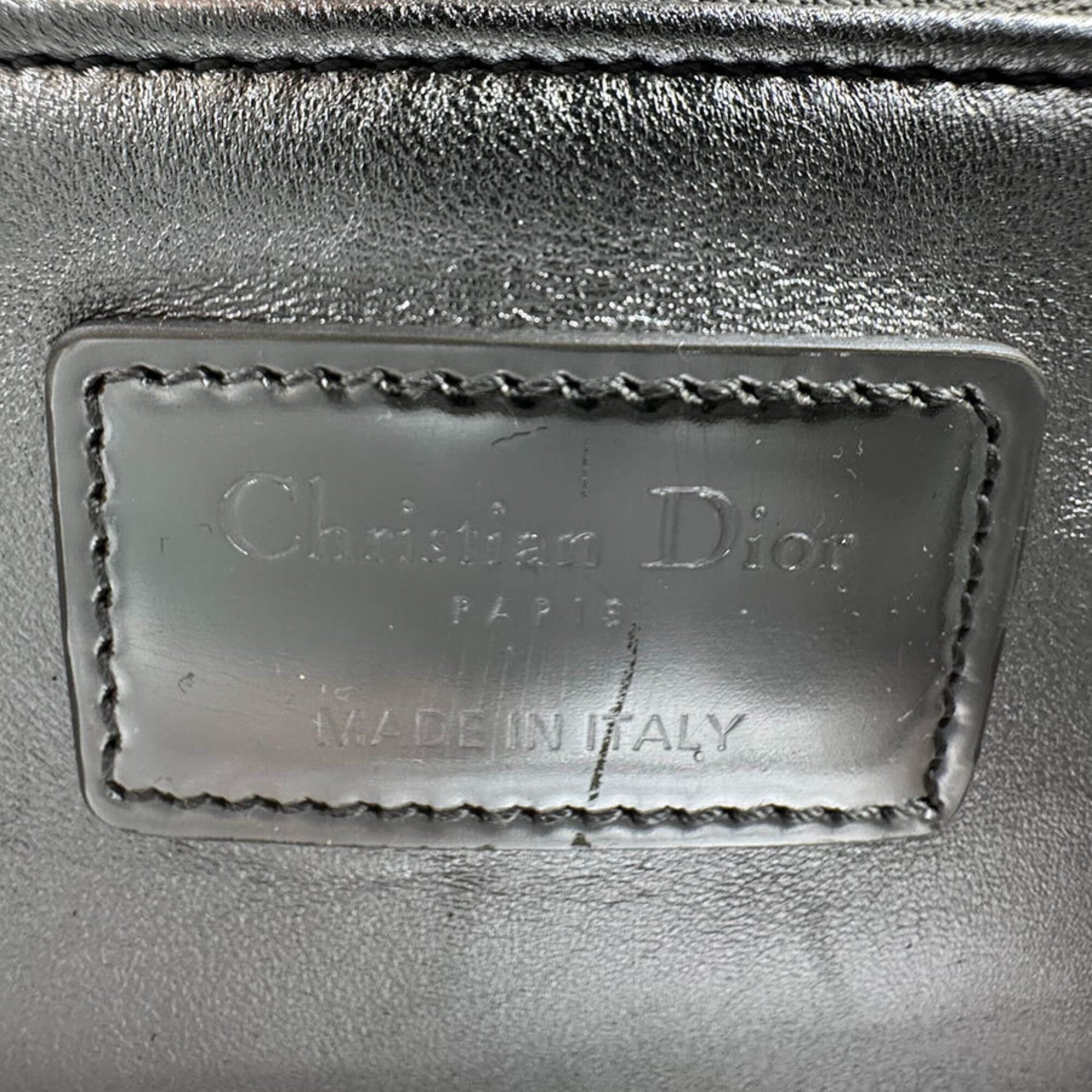 Dior Christian Dior Lady handbag/shoulder bag, leather, silver, women's, z9602 Size ONE SIZE - 13 Thumbnail