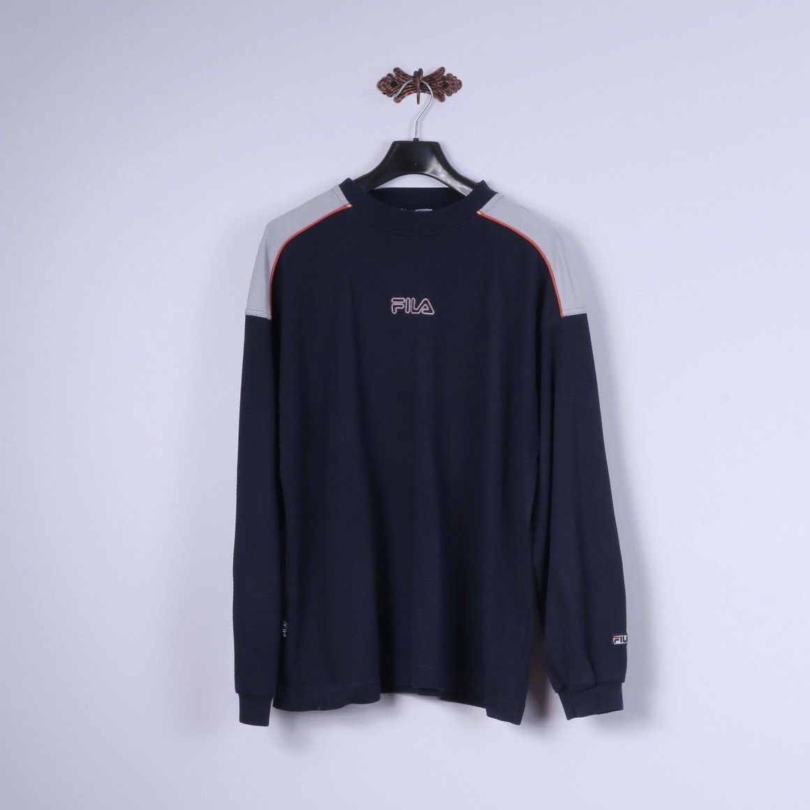Fila × Vintage FILA Mens XL Sweatshirt Navy Cotton Blend Training Top 2830 Size US XL / EU 56 / 4 - 1 Thumbnail