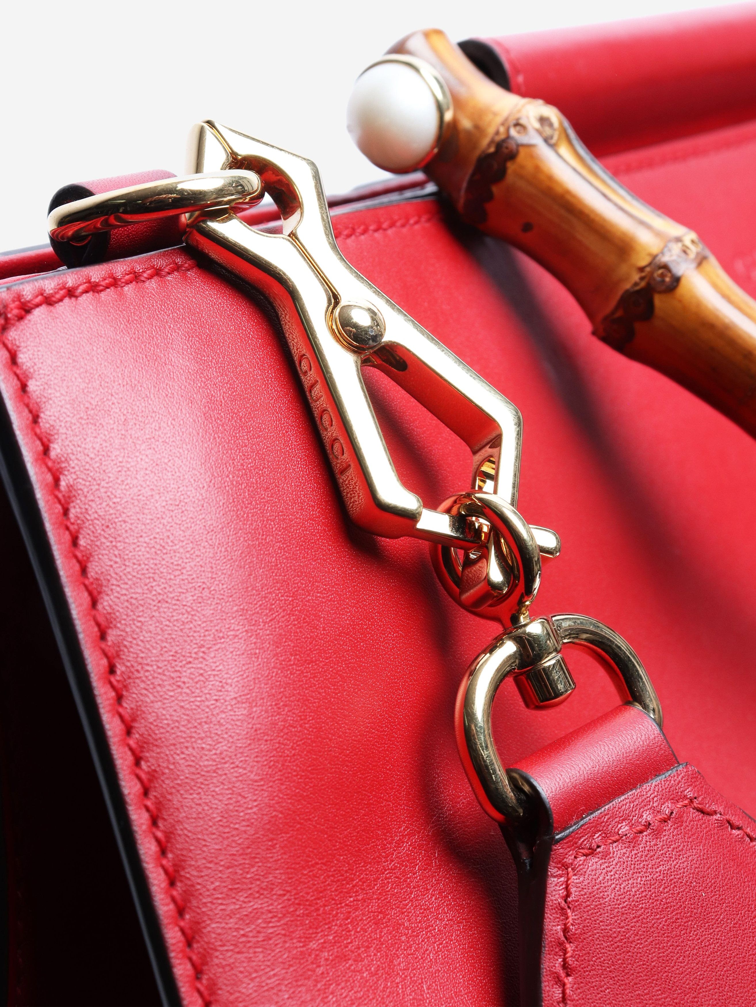 Gucci Red bamboo top handle bag Size ONE SIZE - 7 Thumbnail