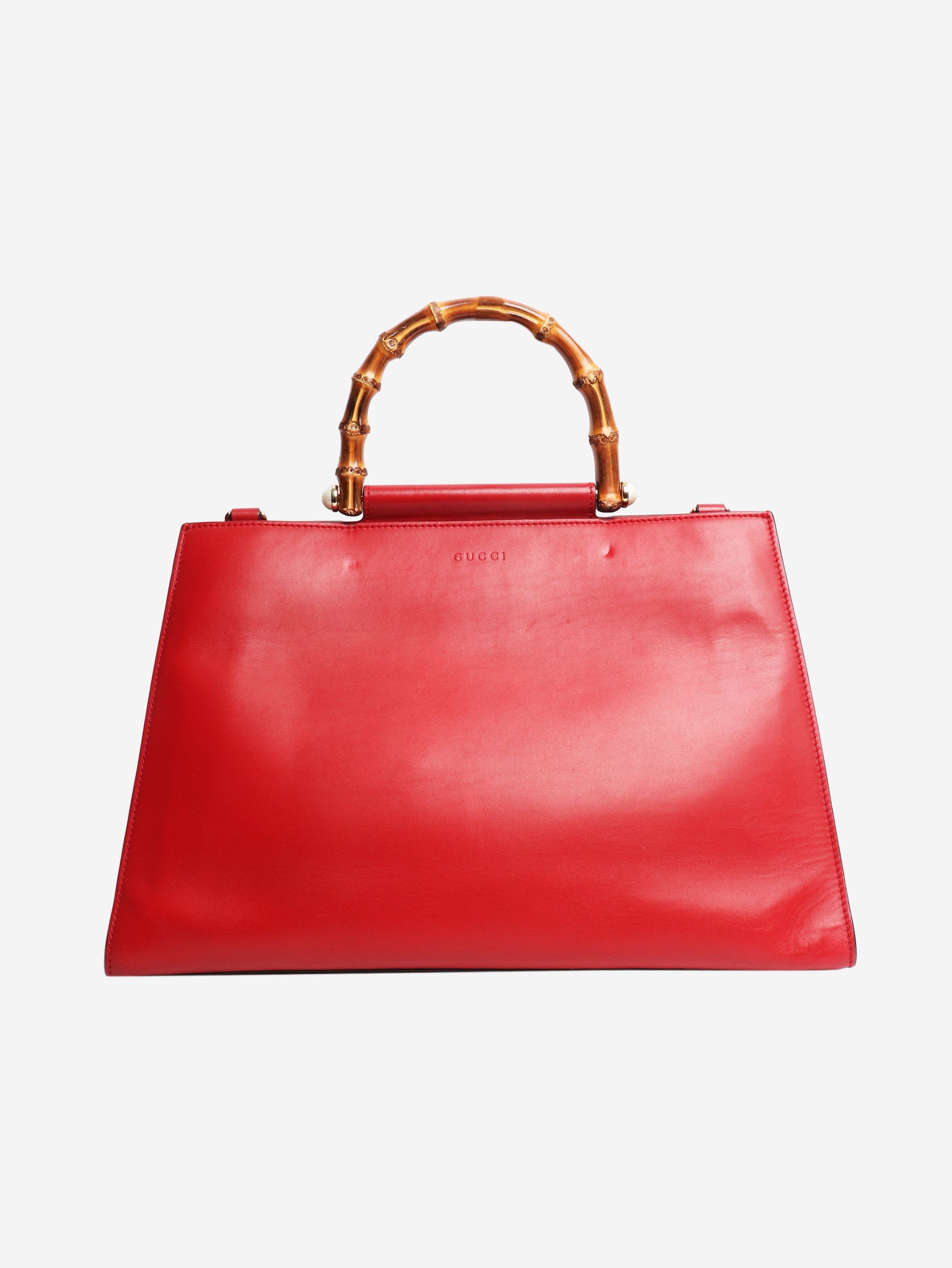 Gucci Red bamboo top handle bag Size ONE SIZE - 3 Thumbnail