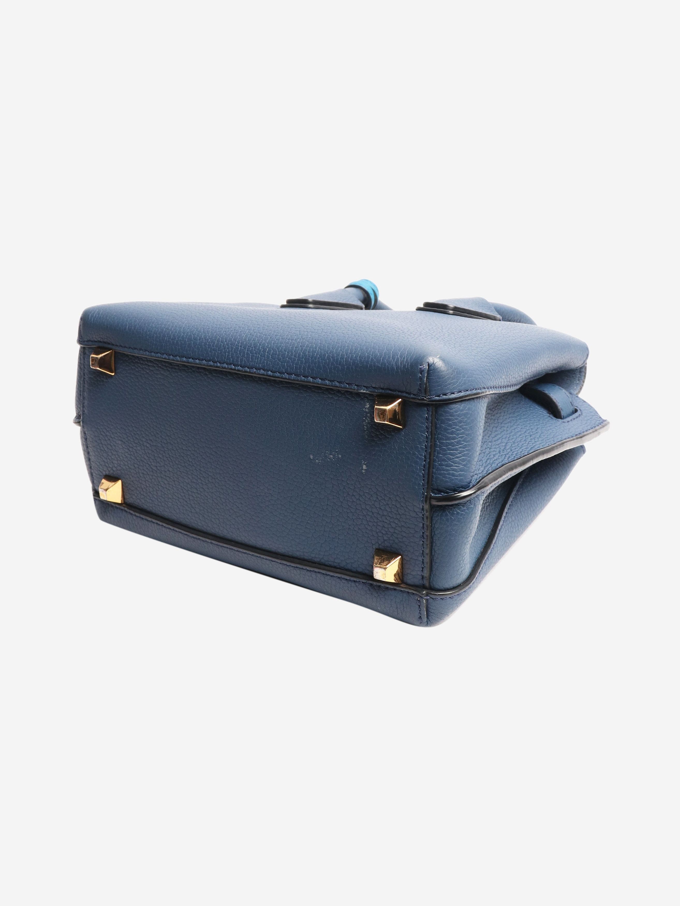 MCM Blue leather top handle bag Size ONE SIZE - 4 Thumbnail