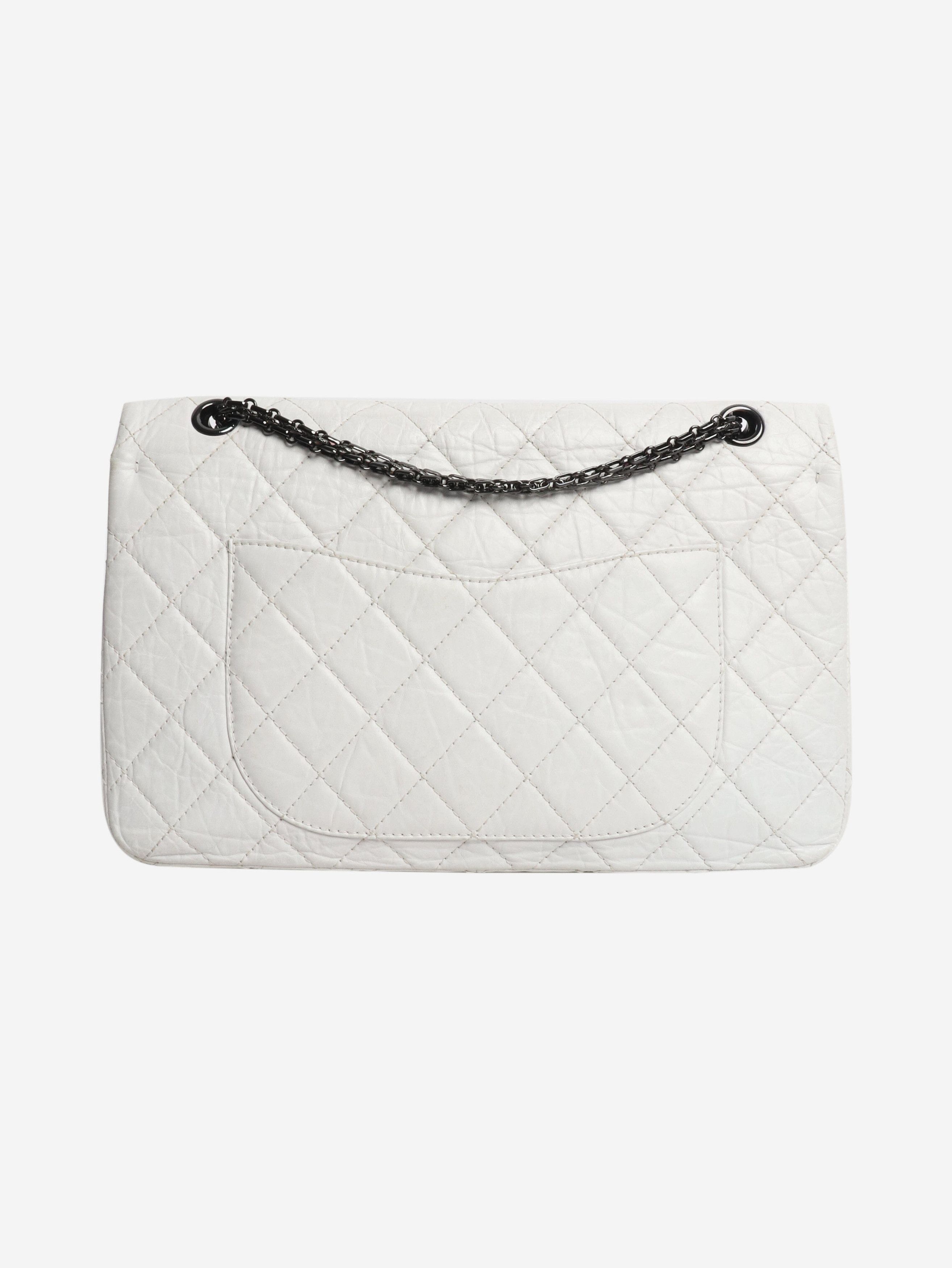 Chanel White 2008 2.55 crinkled leather shoulder bag Size ONE SIZE - 2 Thumbnail