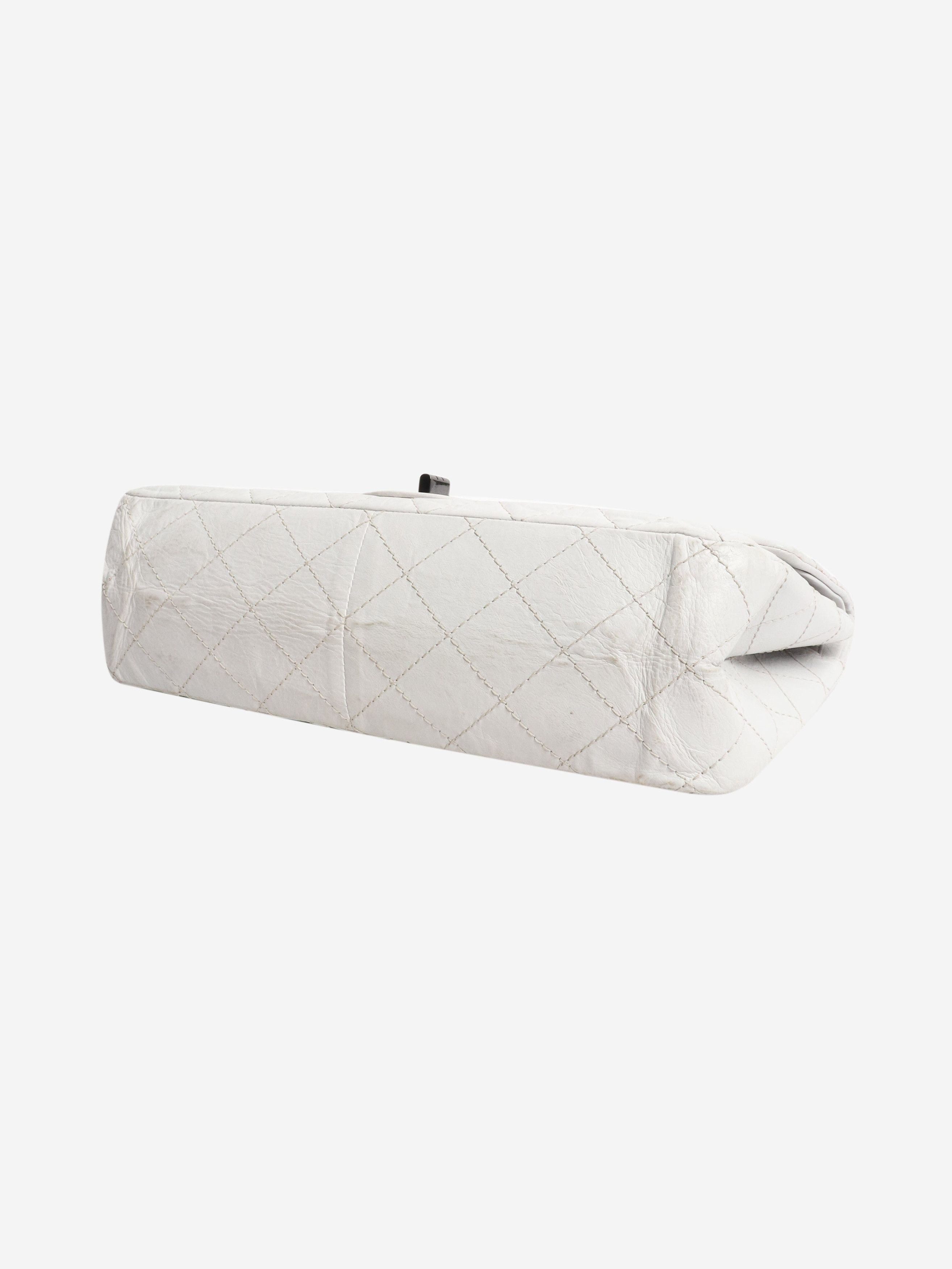 Chanel White 2008 2.55 crinkled leather shoulder bag Size ONE SIZE - 4 Thumbnail