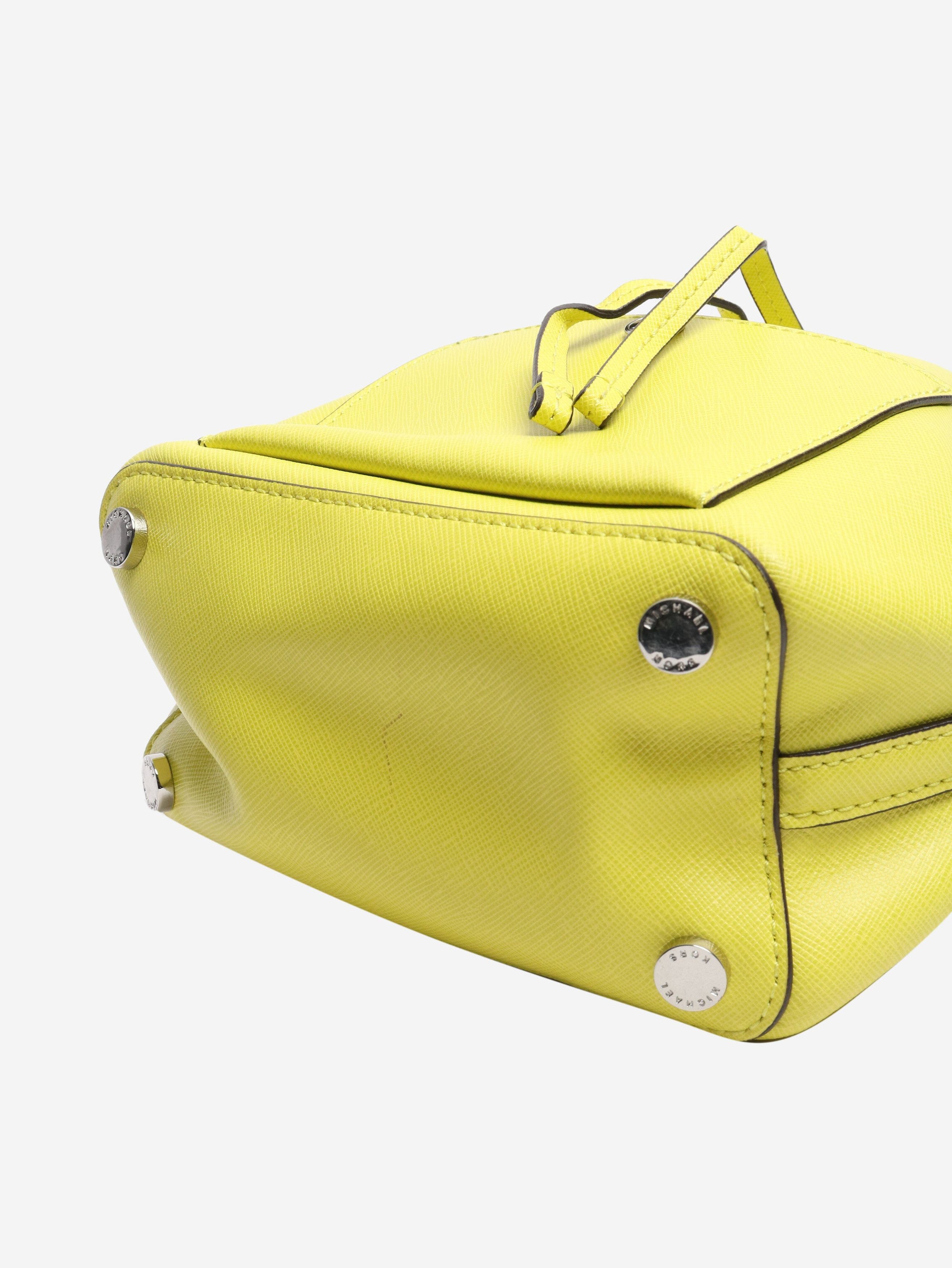 Michael Kors Neon yellow leather bucket bag Size ONE SIZE - 4 Thumbnail