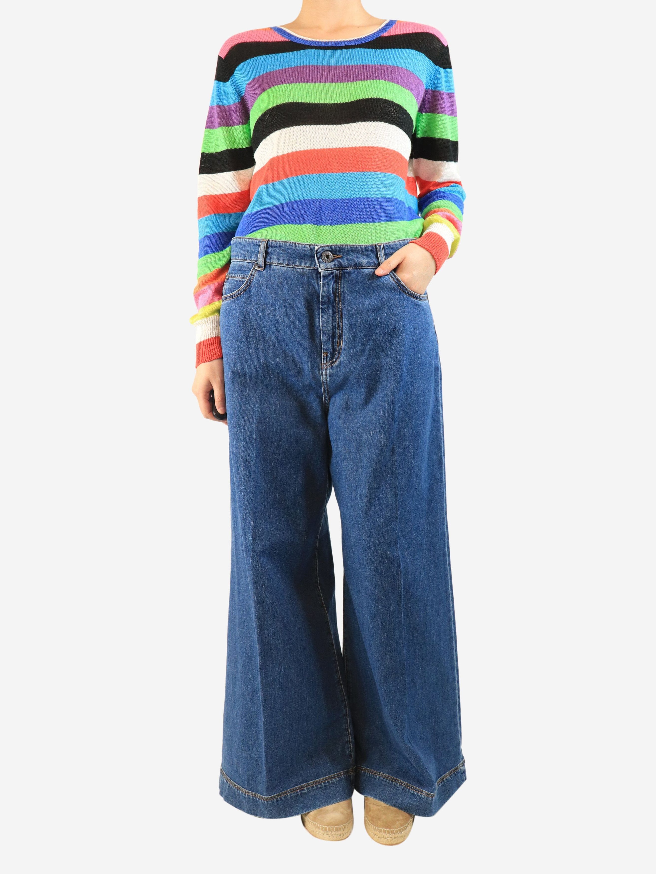 Weekend Max Mara Blue wide-leg jeans - UK 14 Size 32" / US 10 / IT 46 - 3 Thumbnail