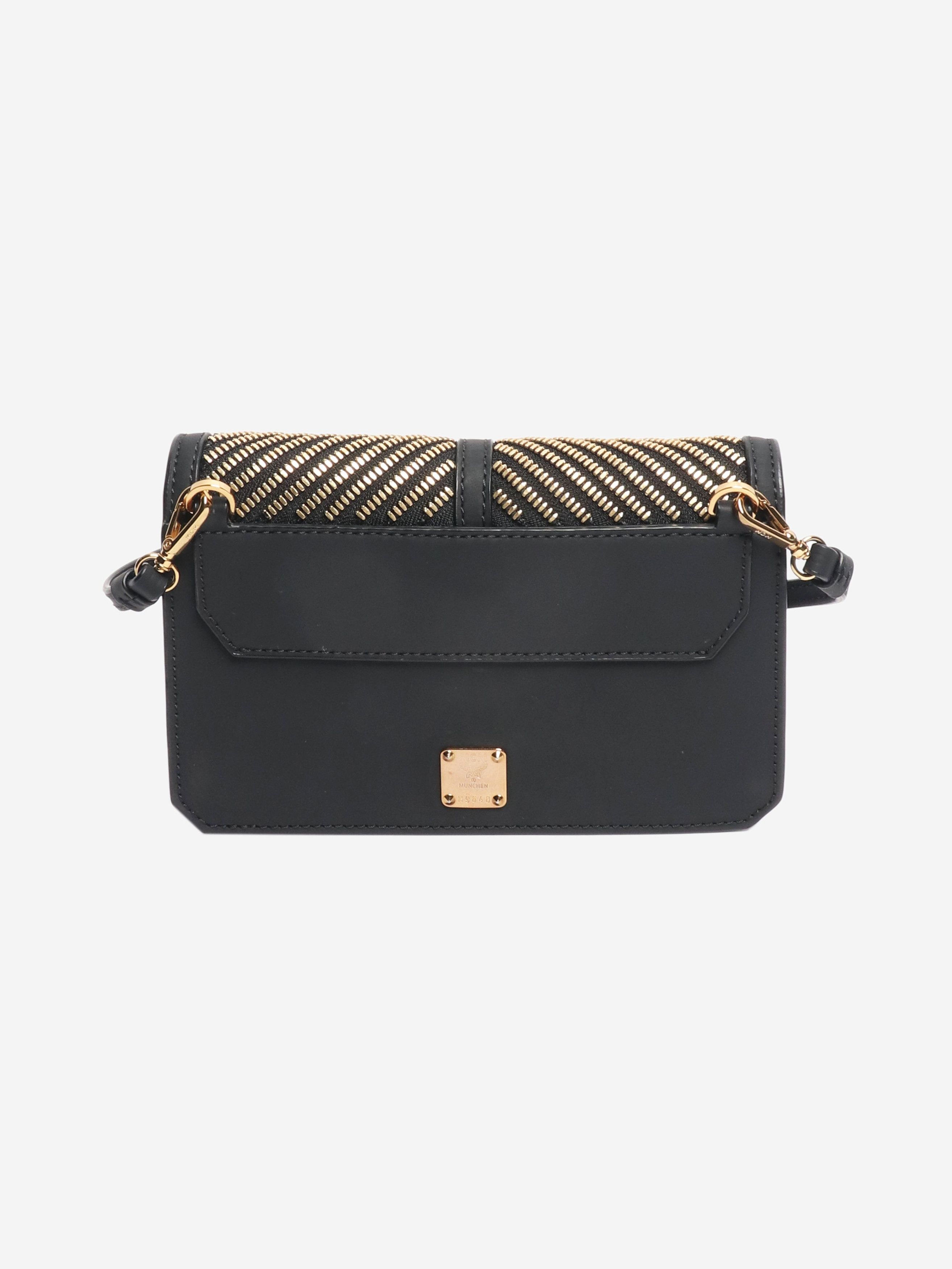 MCM Black zip detail cross-body bag Size ONE SIZE - 4 Thumbnail