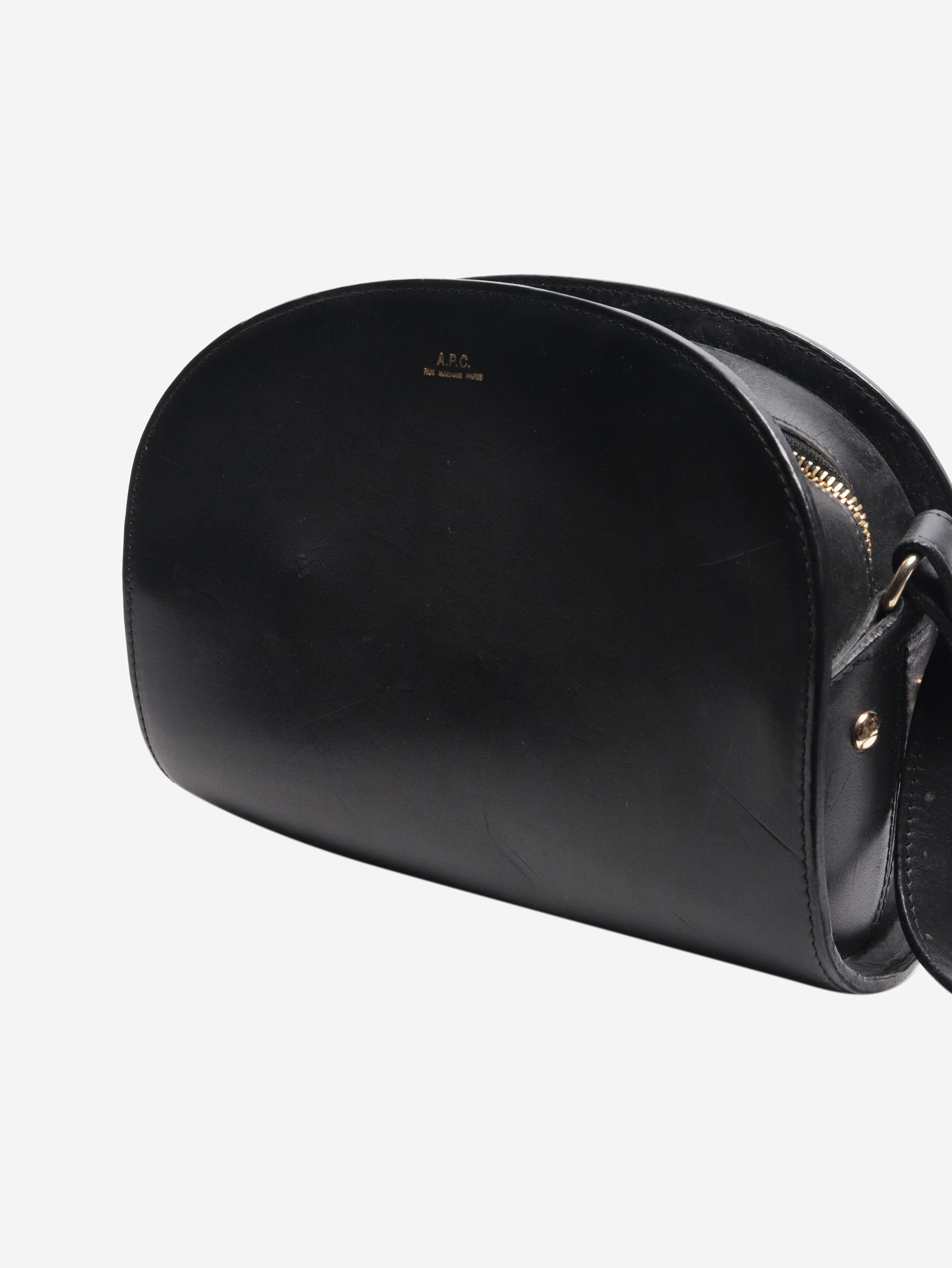 A.P.C. Black Demi-Lune leather shoulder bag Size ONE SIZE - 5 Thumbnail