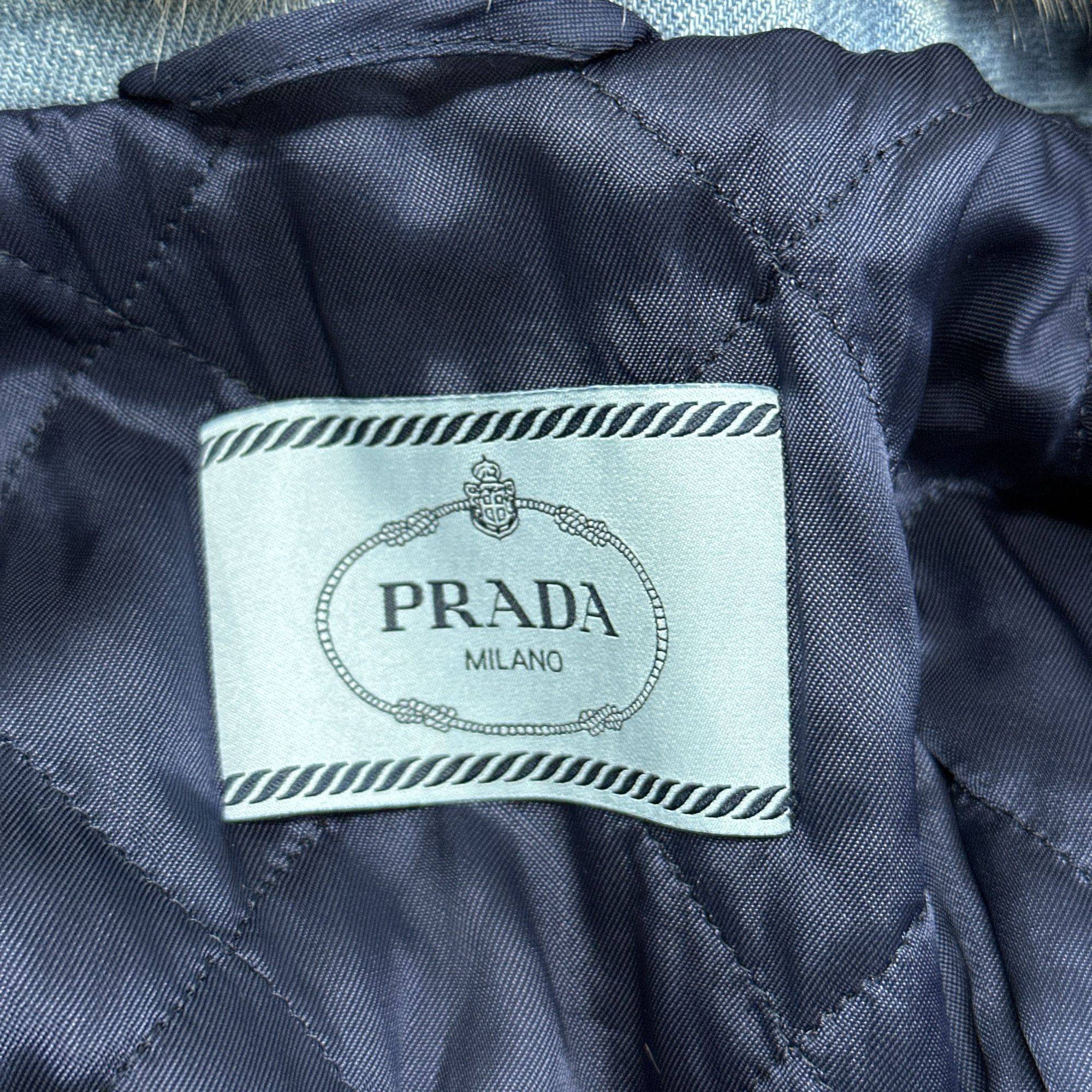 Prada Prada Mink Fur Collar Denim Jacket Size 38 Size XS / US 0-2 / IT 36-38 - 3 Thumbnail