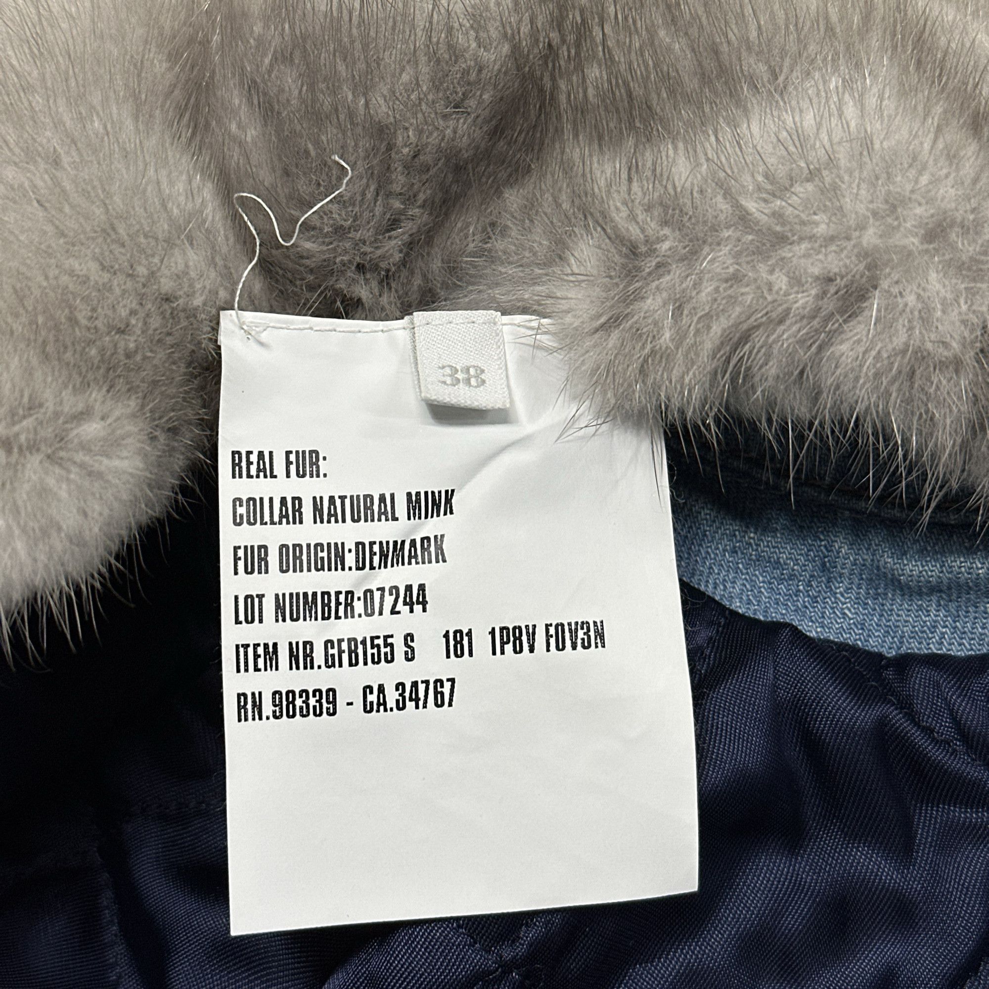 Prada Prada Mink Fur Collar Denim Jacket Size 38 Size XS / US 0-2 / IT 36-38 - 4 Thumbnail