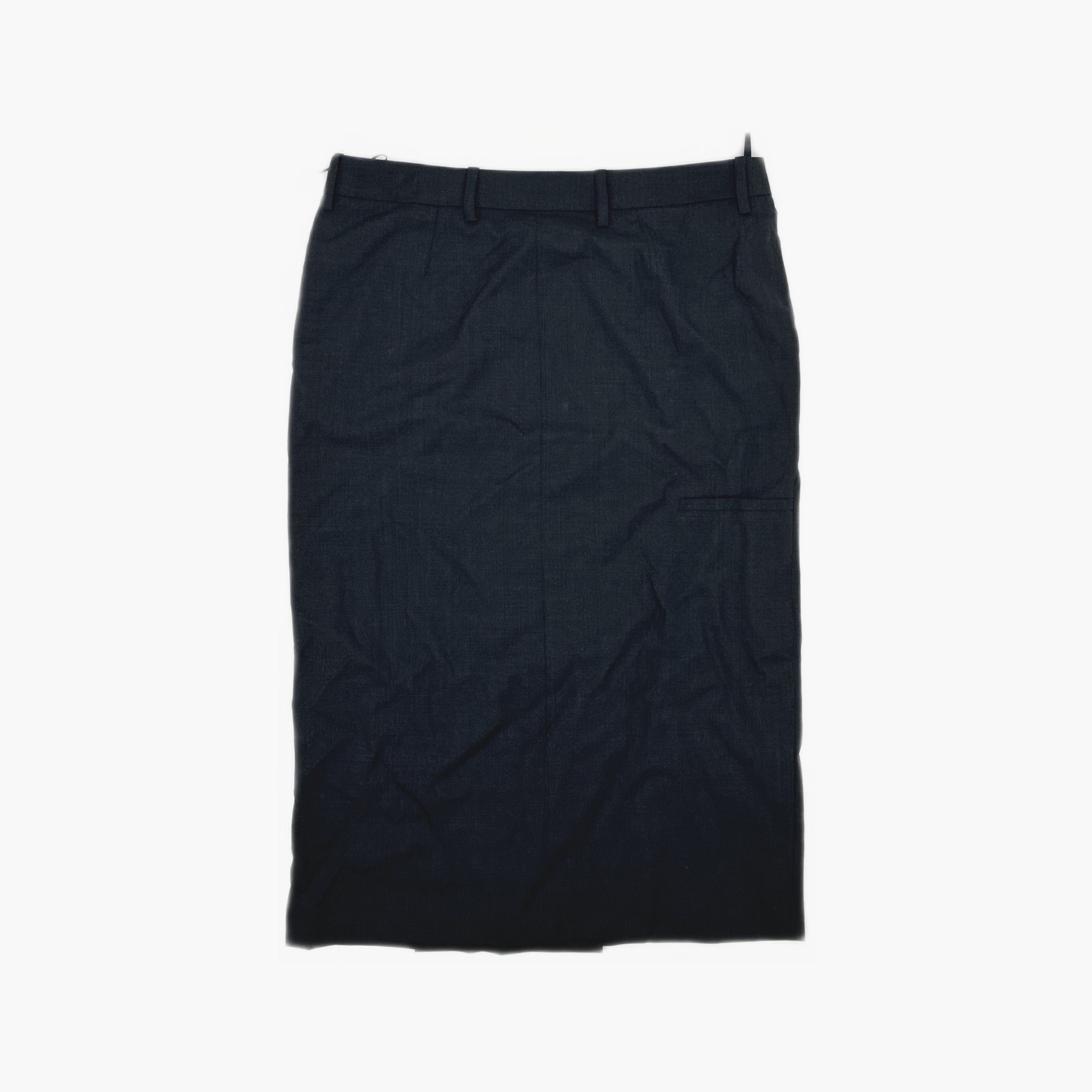 Prada Prada Anthracite Wool Midi Skirt Size 42 Size 28" / US 6 / IT 42 - 2 Thumbnail