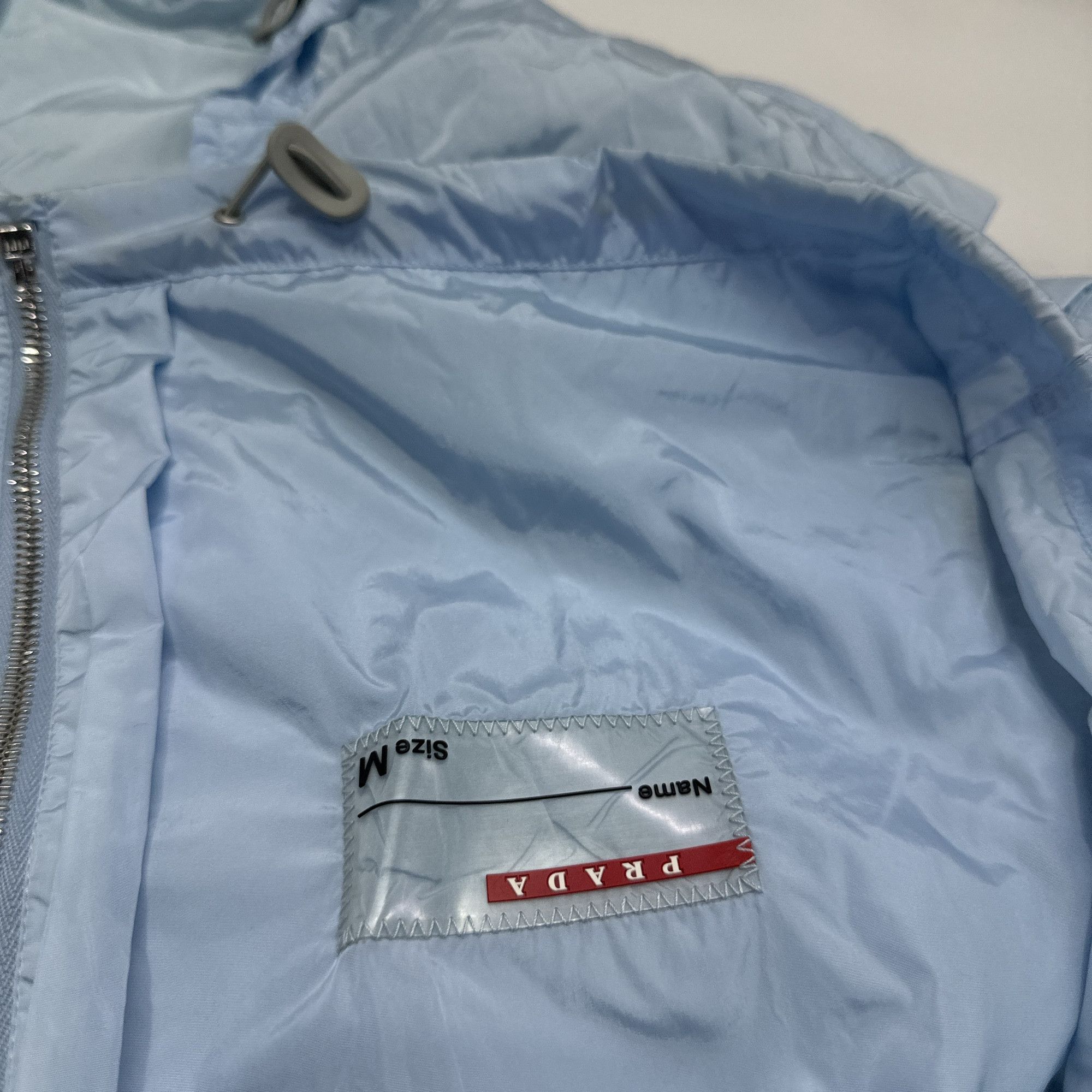 Prada Prada Hooded Lightweight Jacket Blue Size M Size US M / EU 48-50 / 2 - 3 Thumbnail