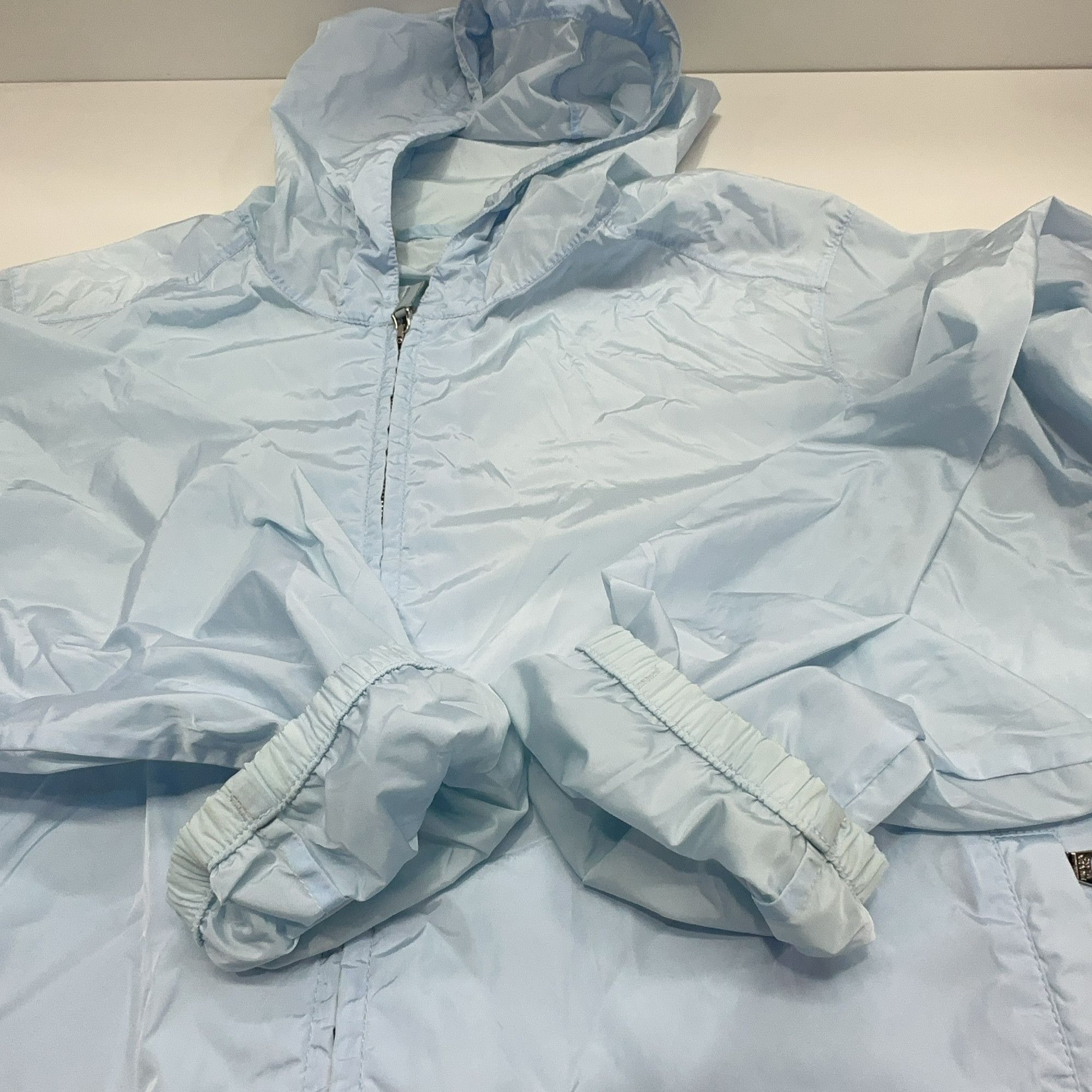Prada Prada Hooded Lightweight Jacket Blue Size M Size US M / EU 48-50 / 2 - 16 Thumbnail